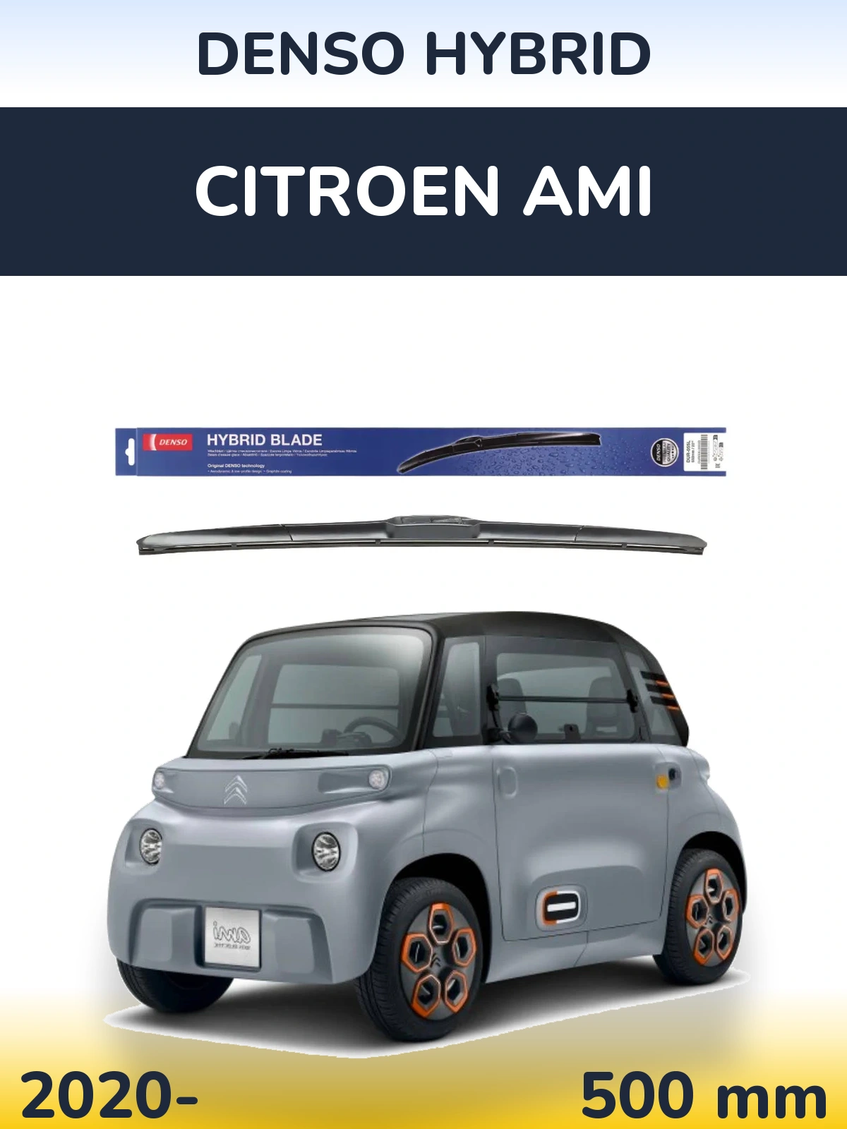 Przednia wycieraczka Denso Hybrid 500 mm do Citroen Ami 2020-2026
