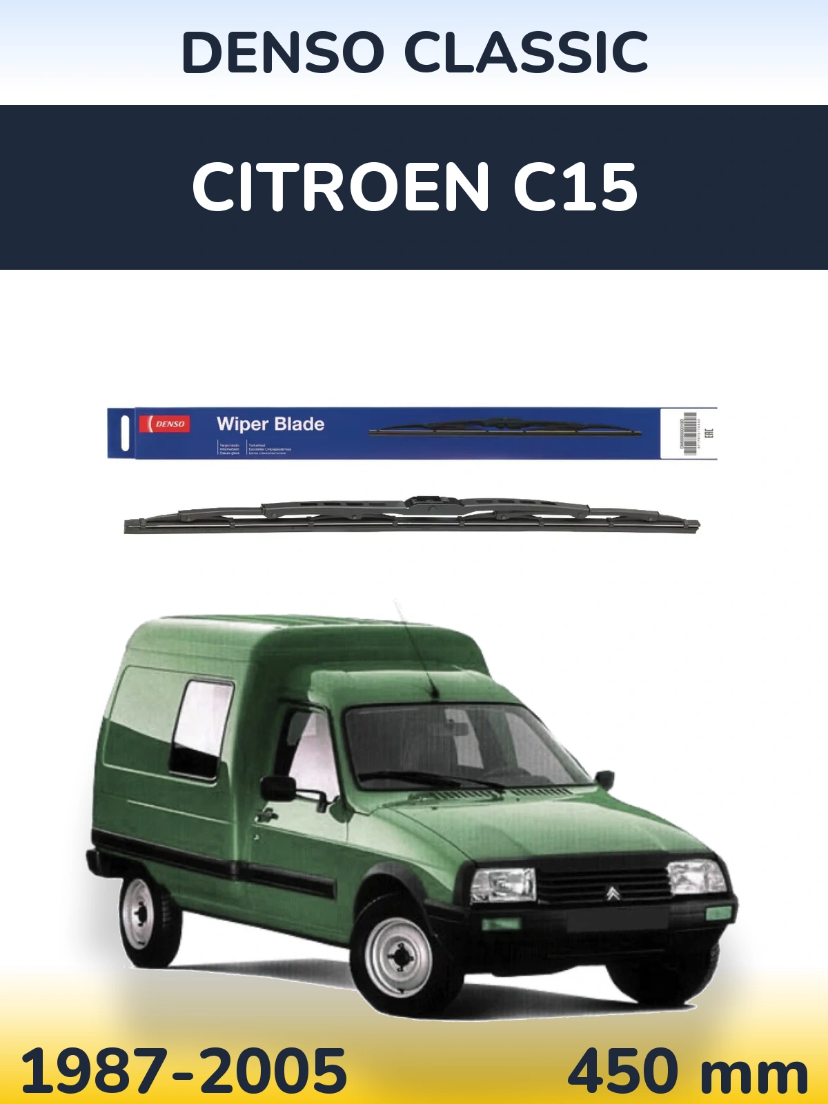 Przednia wycieraczka Denso Classic 450 mm do Citroen C15 1987-2005