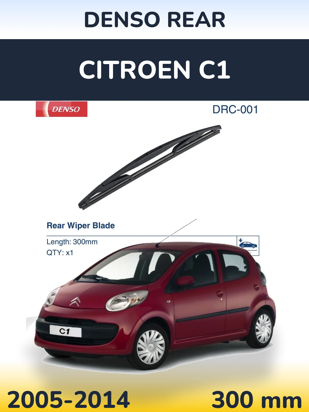 Tylna wycieraczka Denso Rear 300 mm do Citroen C1 2005-2014