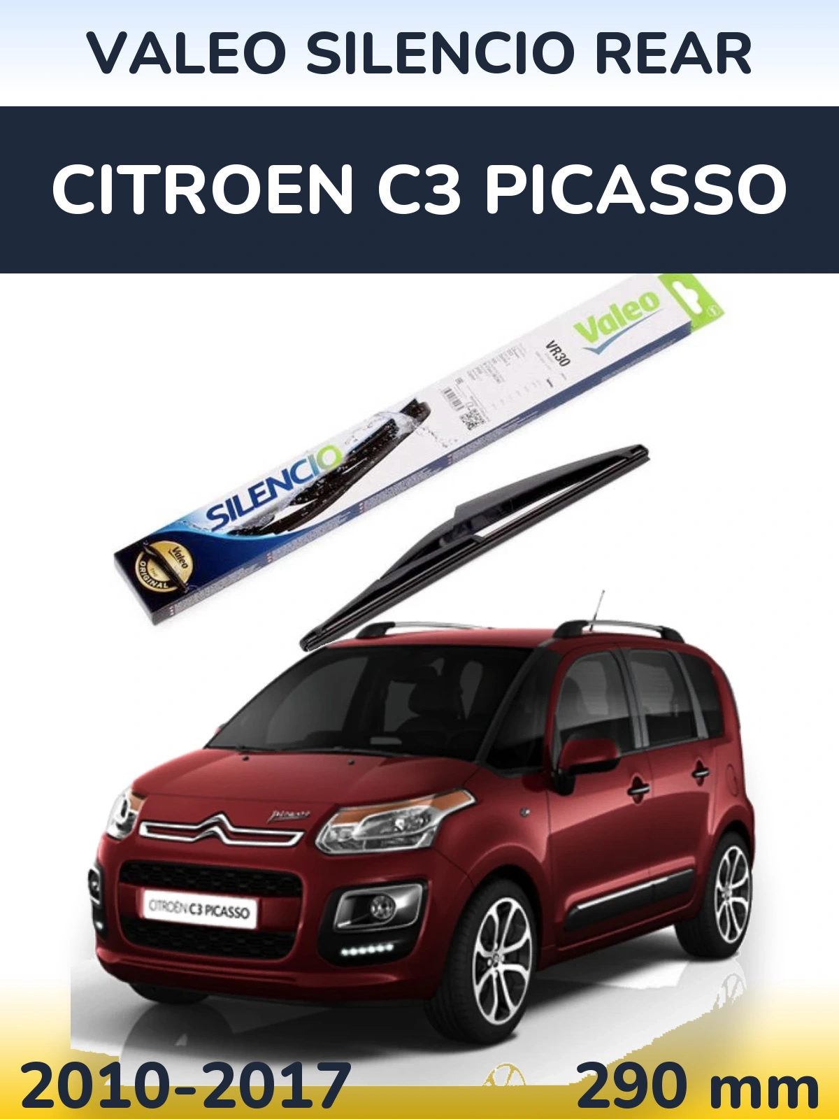 Tylna wycieraczka Valeo Silencio Rear 290 mm do Citroen C3 Picasso 2010-2017