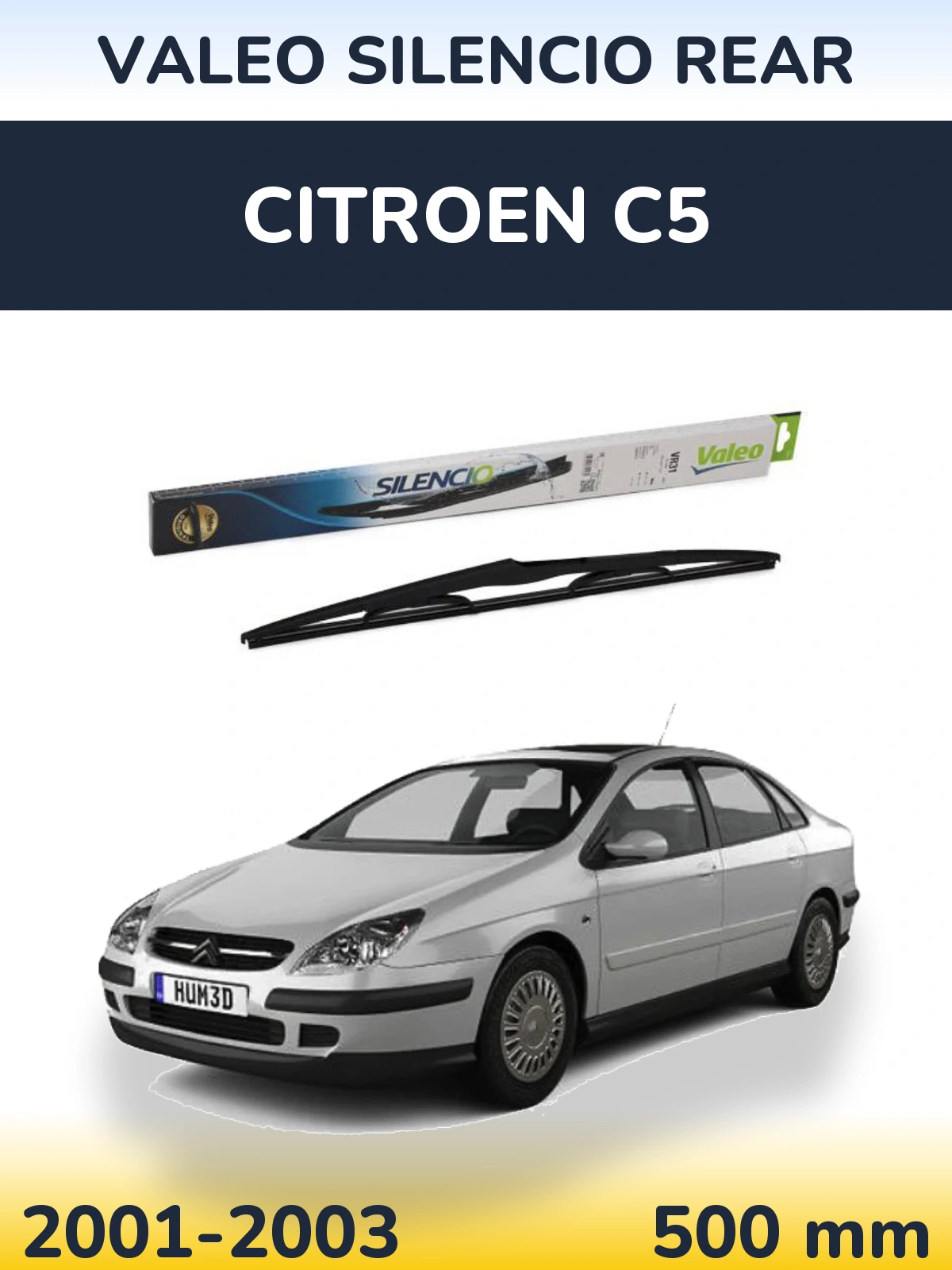 Tylna wycieraczka Valeo Silencio Rear 500 mm do Citroen C5 2001-2003