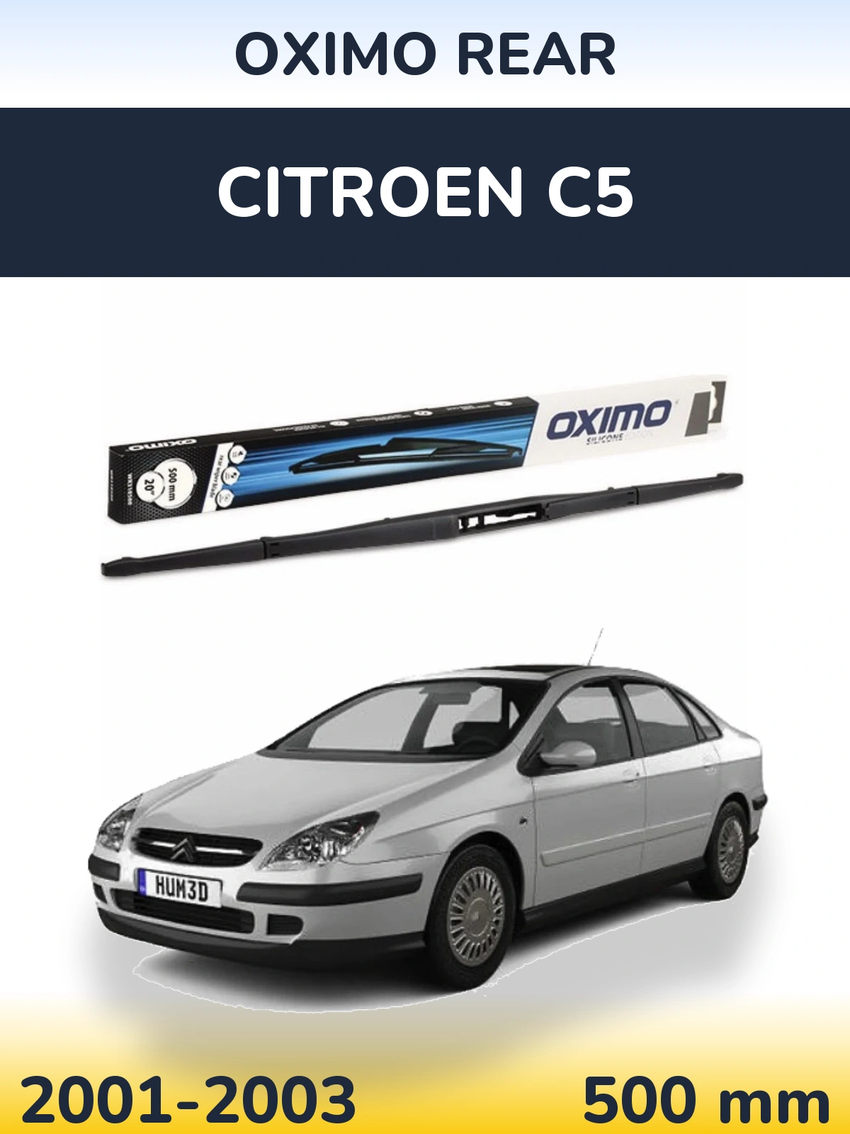 Rear wiper blade Oximo Rear 500 mm for Citroen C5 2001-2003