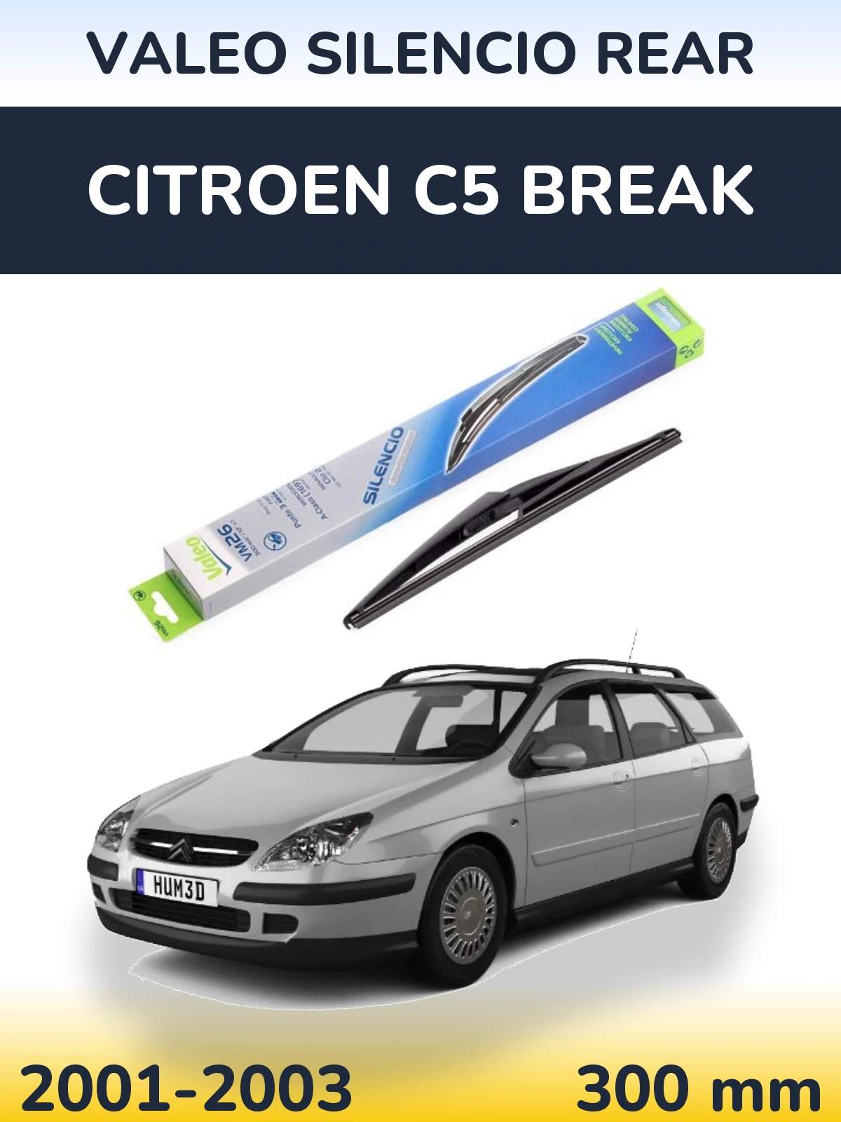 Tylna wycieraczka Valeo Silencio Rear 300 mm do Citroen C5 Break 2001-2003