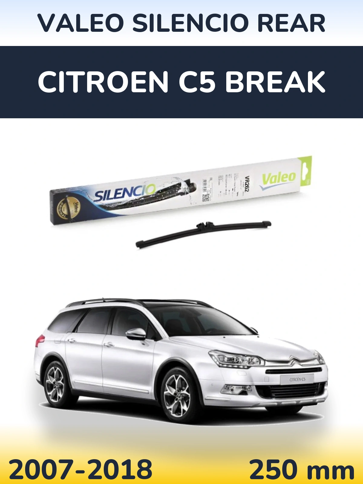 Tylna wycieraczka Valeo Silencio Rear 240 mm do Citroen C5 Break 2007-2018