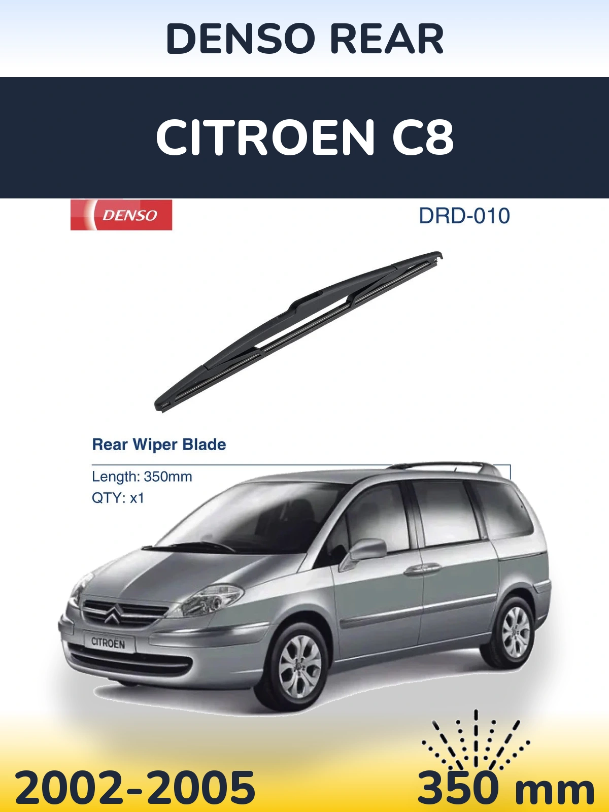 Tylna wycieraczka Denso Rear 350 mm do Citroen C8 2002-2005