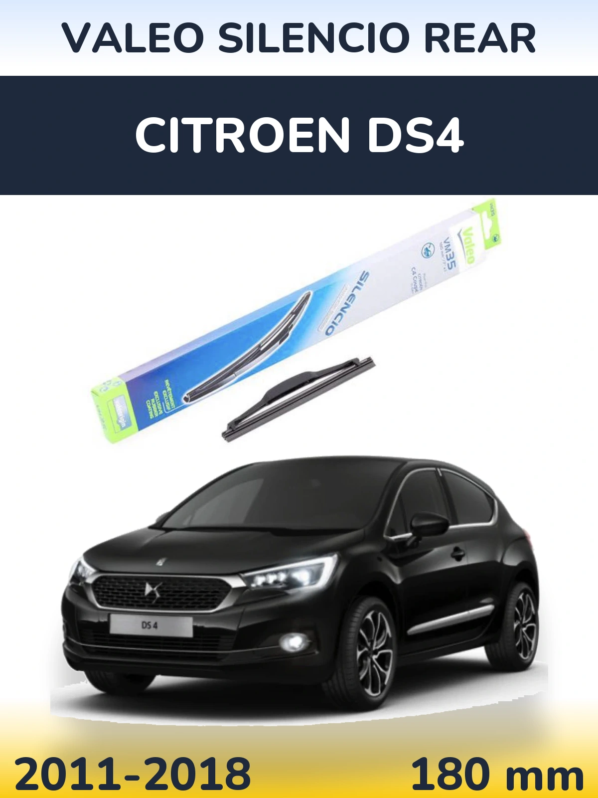 Tylna wycieraczka Valeo Silencio Rear 180 mm do Citroen DS4 2011-2018