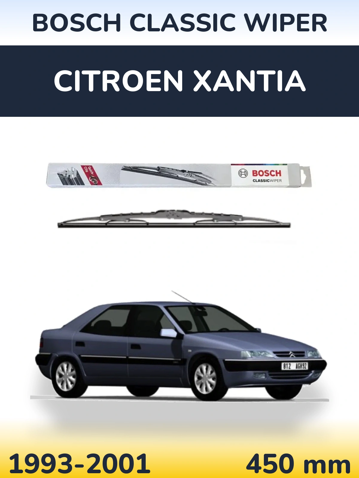 Tylna wycieraczka BOSCH Classic Wiper 450 mm do Citroen Xantia 1993-2001