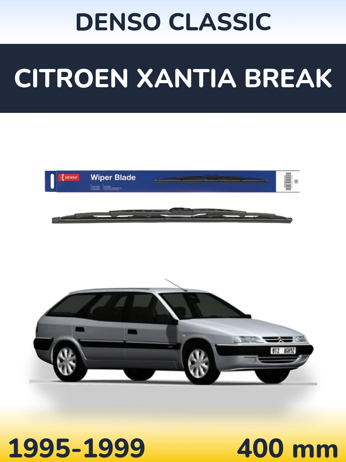 Tylna wycieraczka Denso Classic 400 mm do Citroen Xantia Break 1995-1999