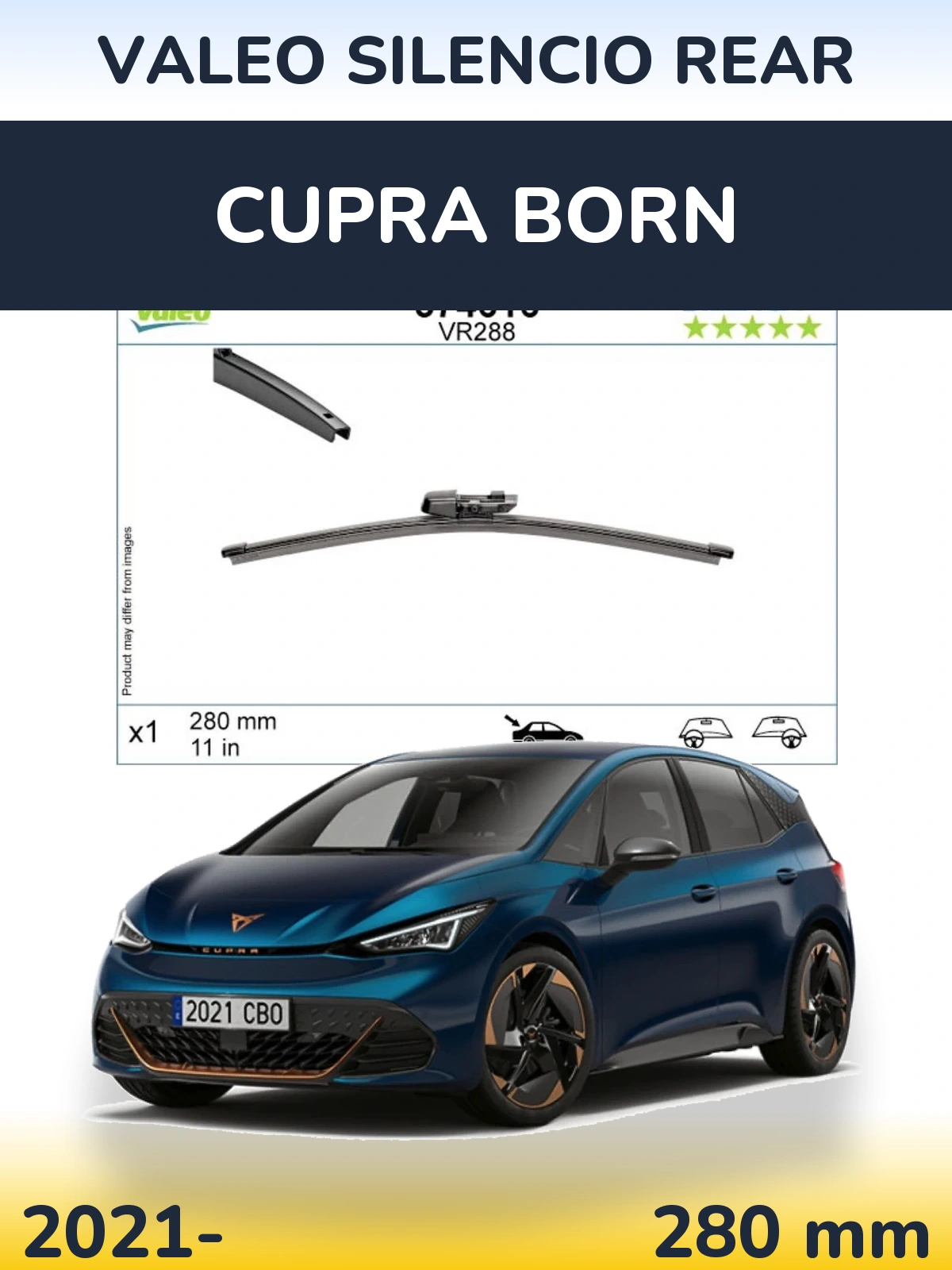 Tylna wycieraczka Valeo Silencio Rear 280 mm do Cupra Born 2021-2026