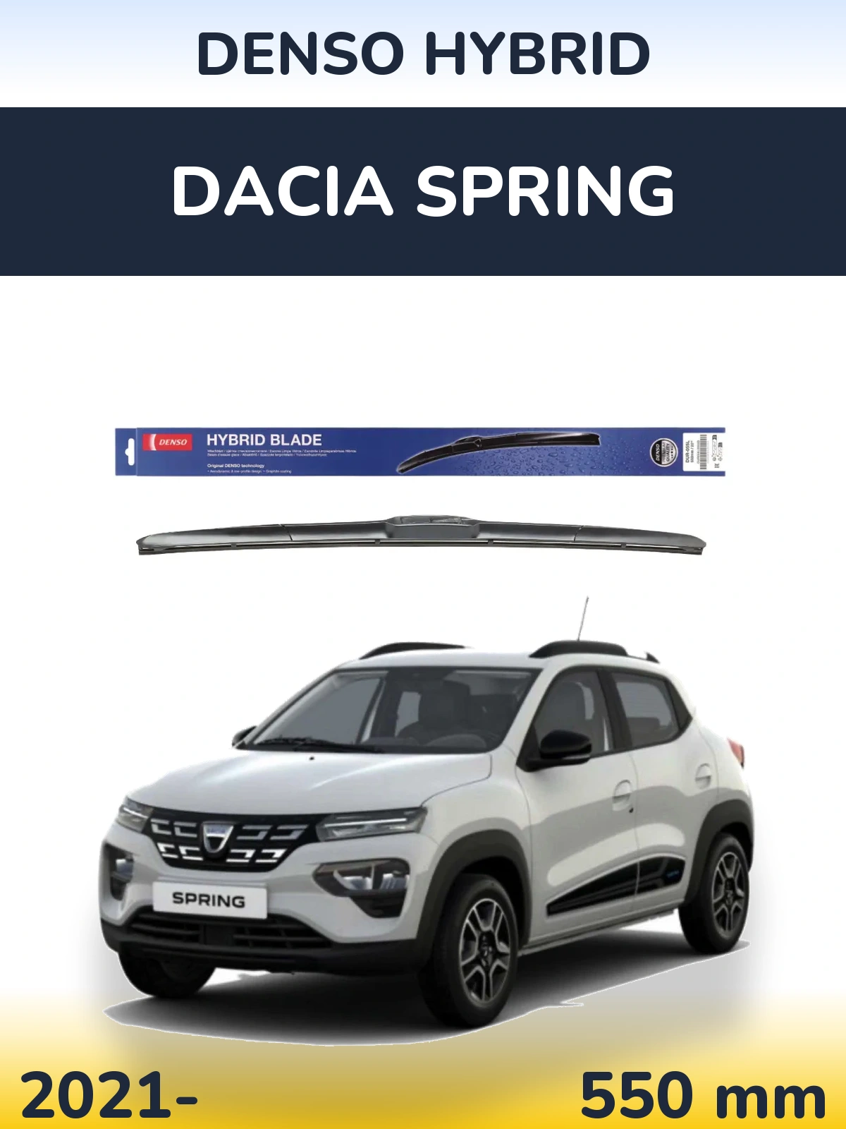 Przednia wycieraczka Denso Hybrid 550 mm do Dacia Spring 2021-2026