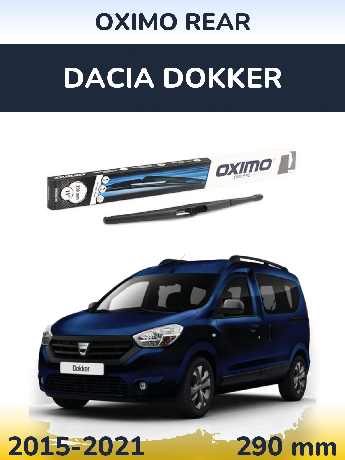 Задний дворник Oximo Rear 290 мм для Dacia Dokker 2015-2021