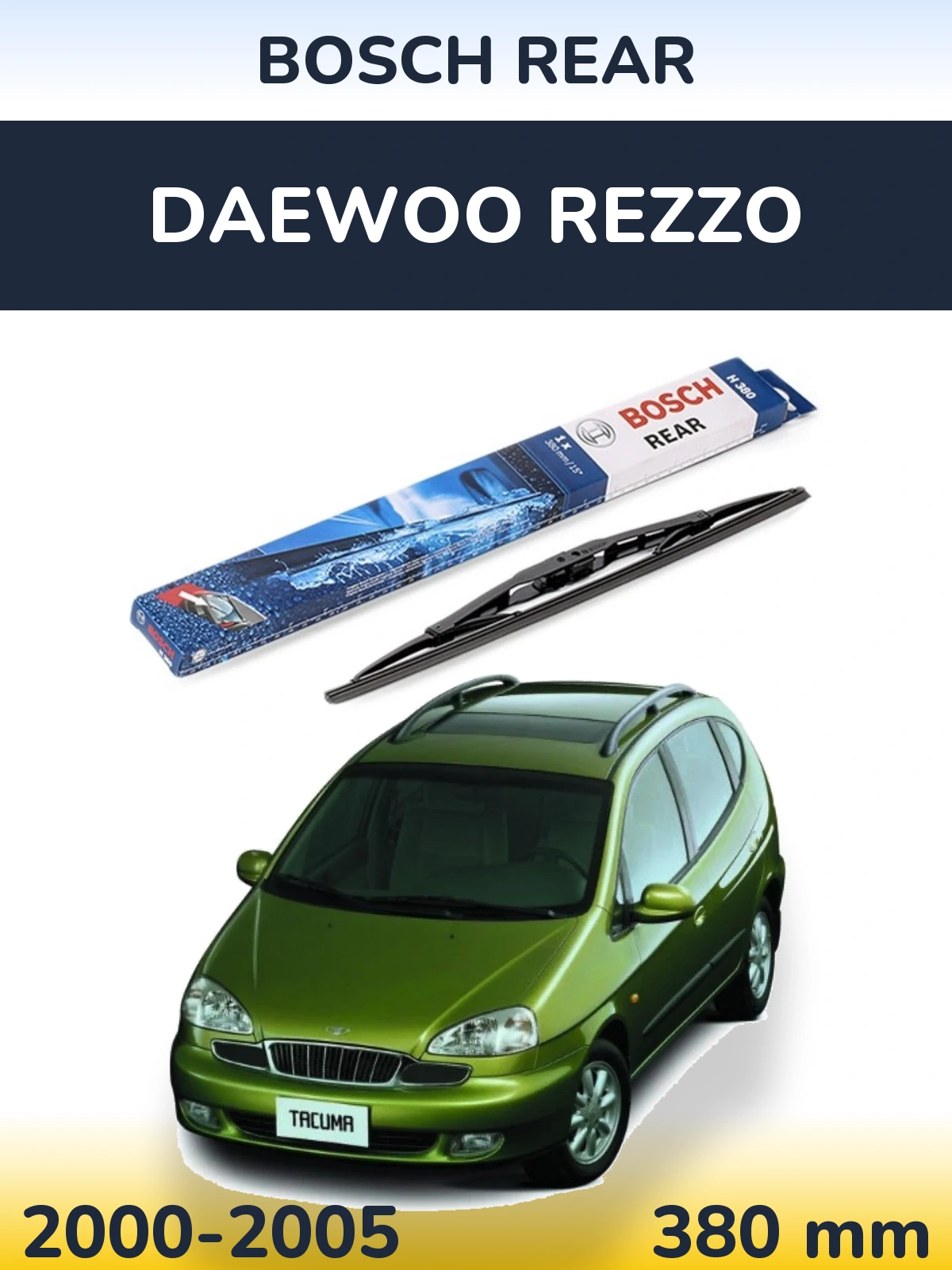Tylna wycieraczka BOSCH Rear 380 mm do Daewoo Rezzo 2000-2005