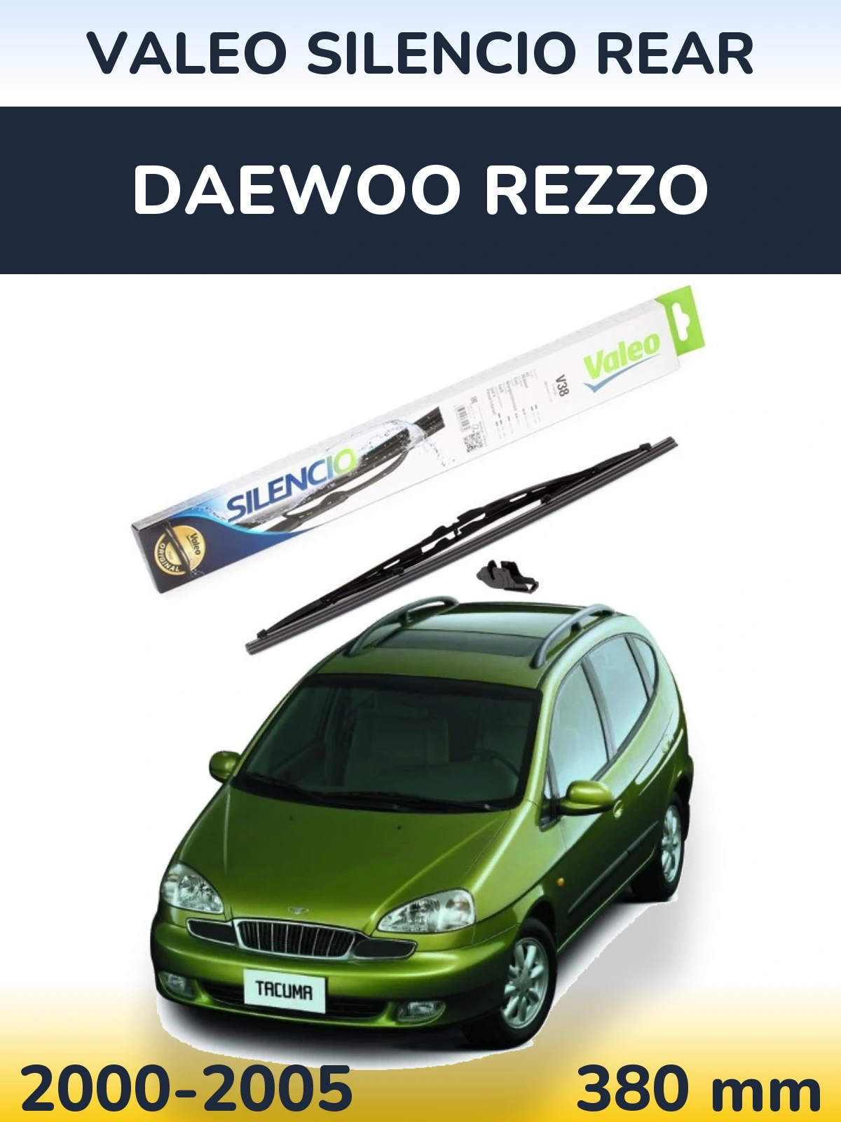 Задний дворник Valeo Silencio Rear 380 мм для Daewoo Rezzo 2000-2005