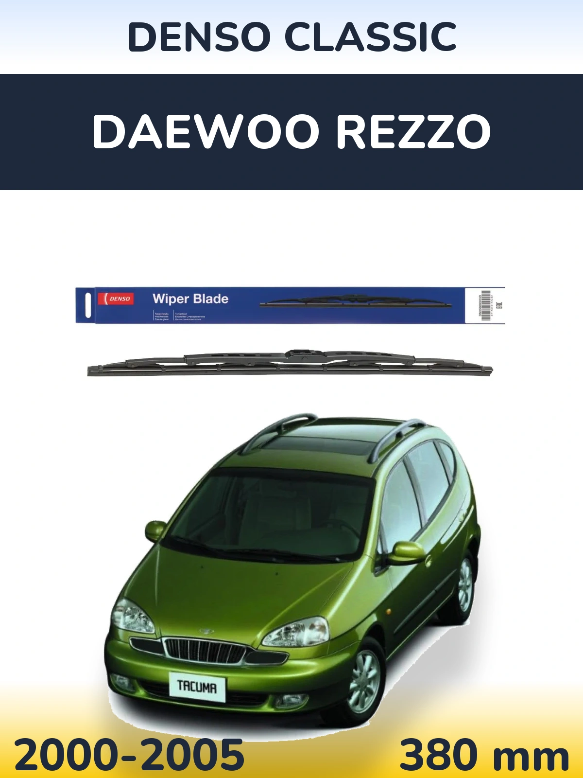 Tylna wycieraczka Denso Classic 380 mm do Daewoo Rezzo 2000-2005