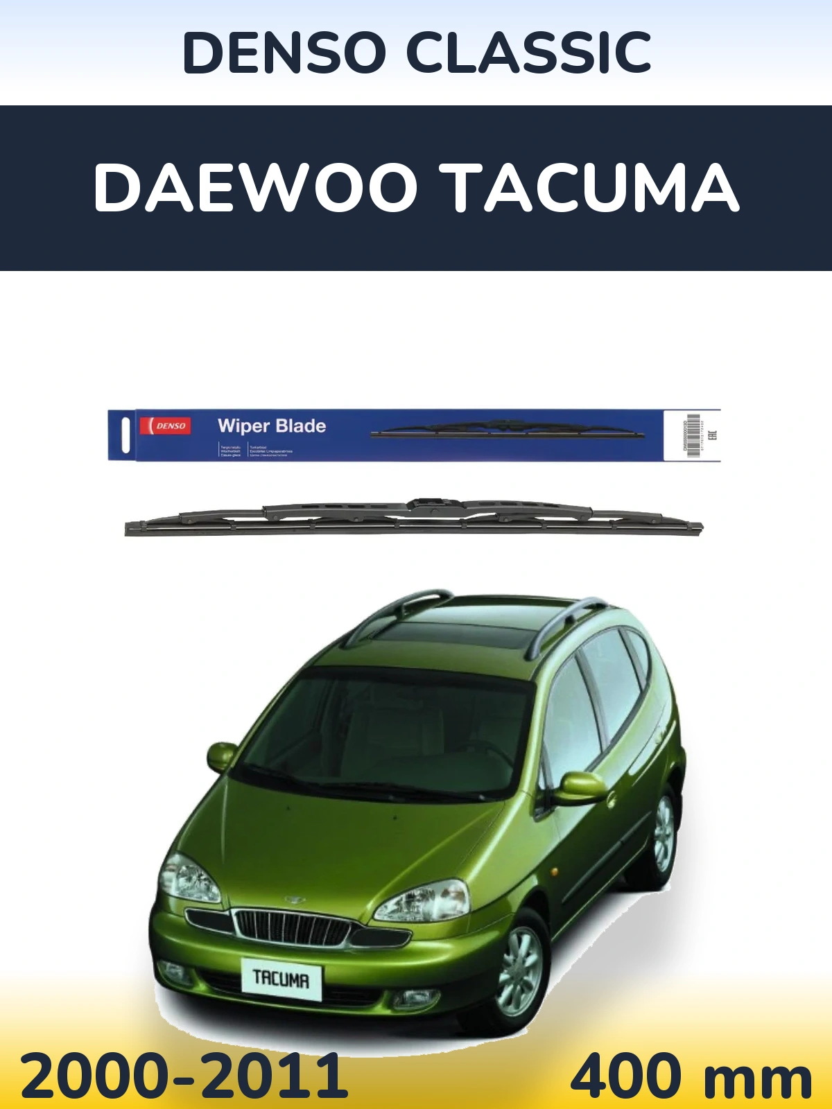 Tylna wycieraczka Denso Classic 400 mm do Daewoo Tacuma 2000-2011