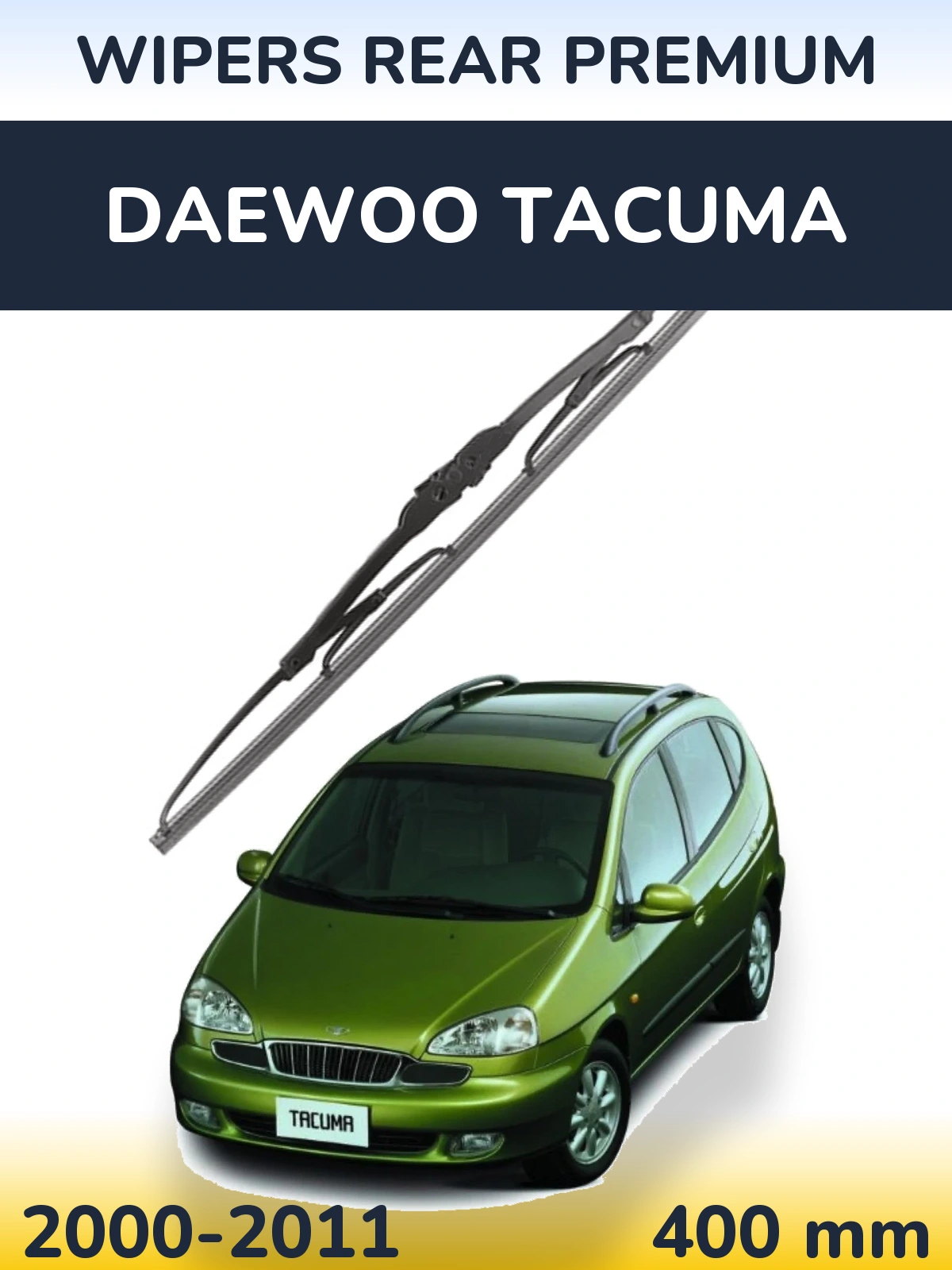 Tylna wycieraczka WIPERS REAR PREMIUM 400 mm do Daewoo Tacuma 2000-2011