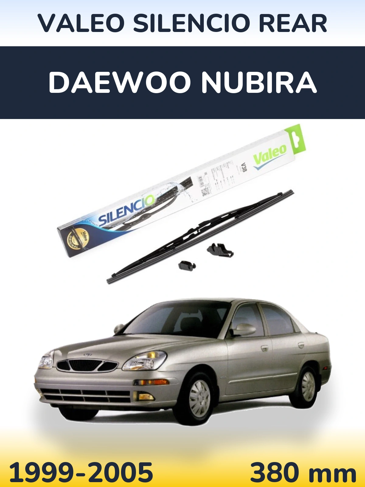 Tylna wycieraczka Valeo Silencio Rear 380 mm do Daewoo Nubira 1999-2005