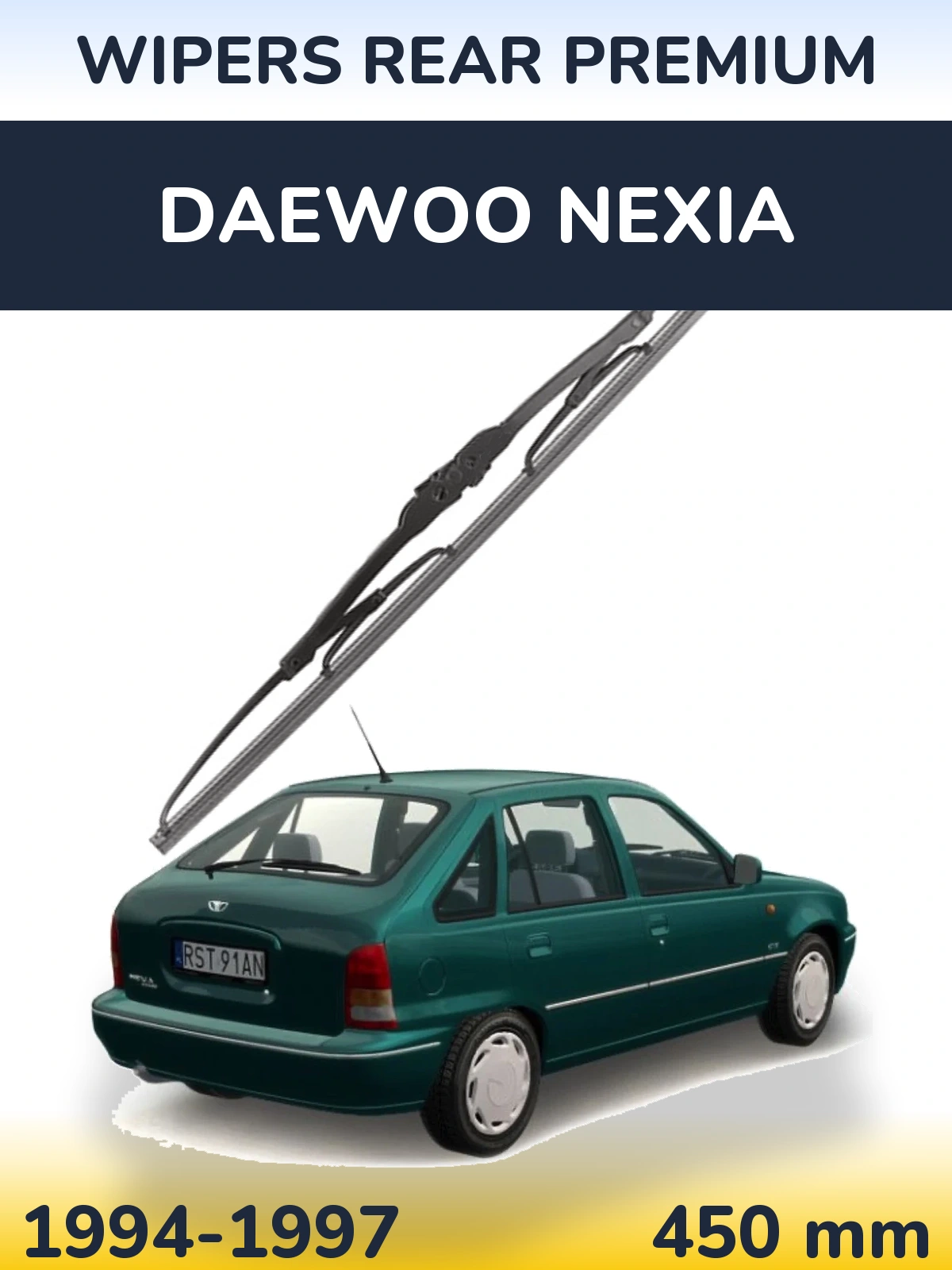 Задний дворник WIPERS REAR PREMIUM 450 мм для Daewoo Nexia 1994-1997
