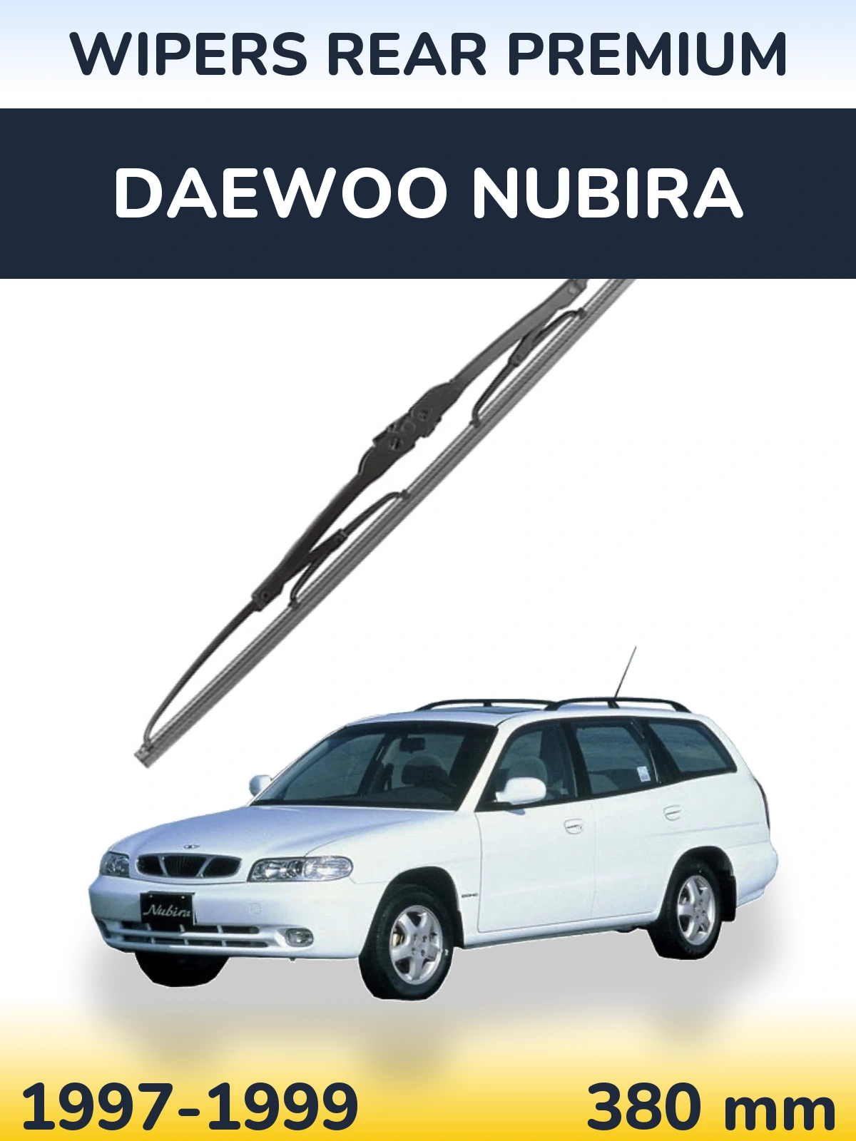 Tylna wycieraczka WIPERS REAR PREMIUM 380 mm do Daewoo Nubira 1997-1999