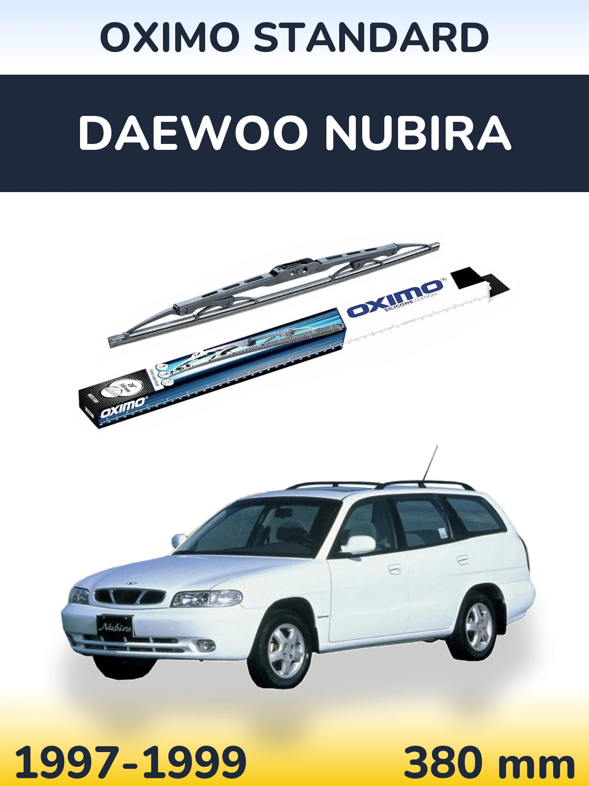 Tylna wycieraczka Oximo Standard 375 mm do Daewoo Nubira 1997-1999