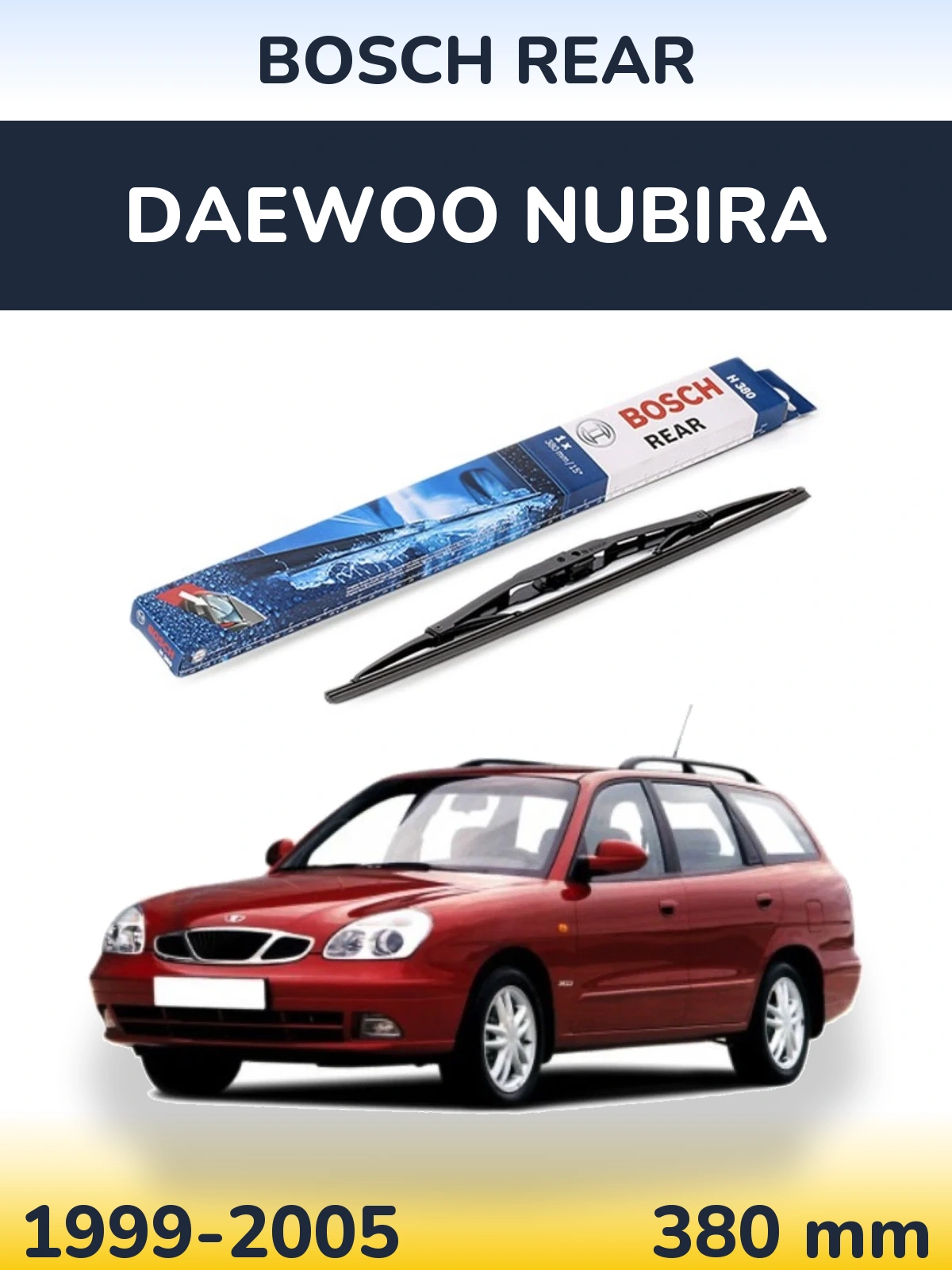 Tylna wycieraczka BOSCH Rear 380 mm do Daewoo Nubira 1999-2005