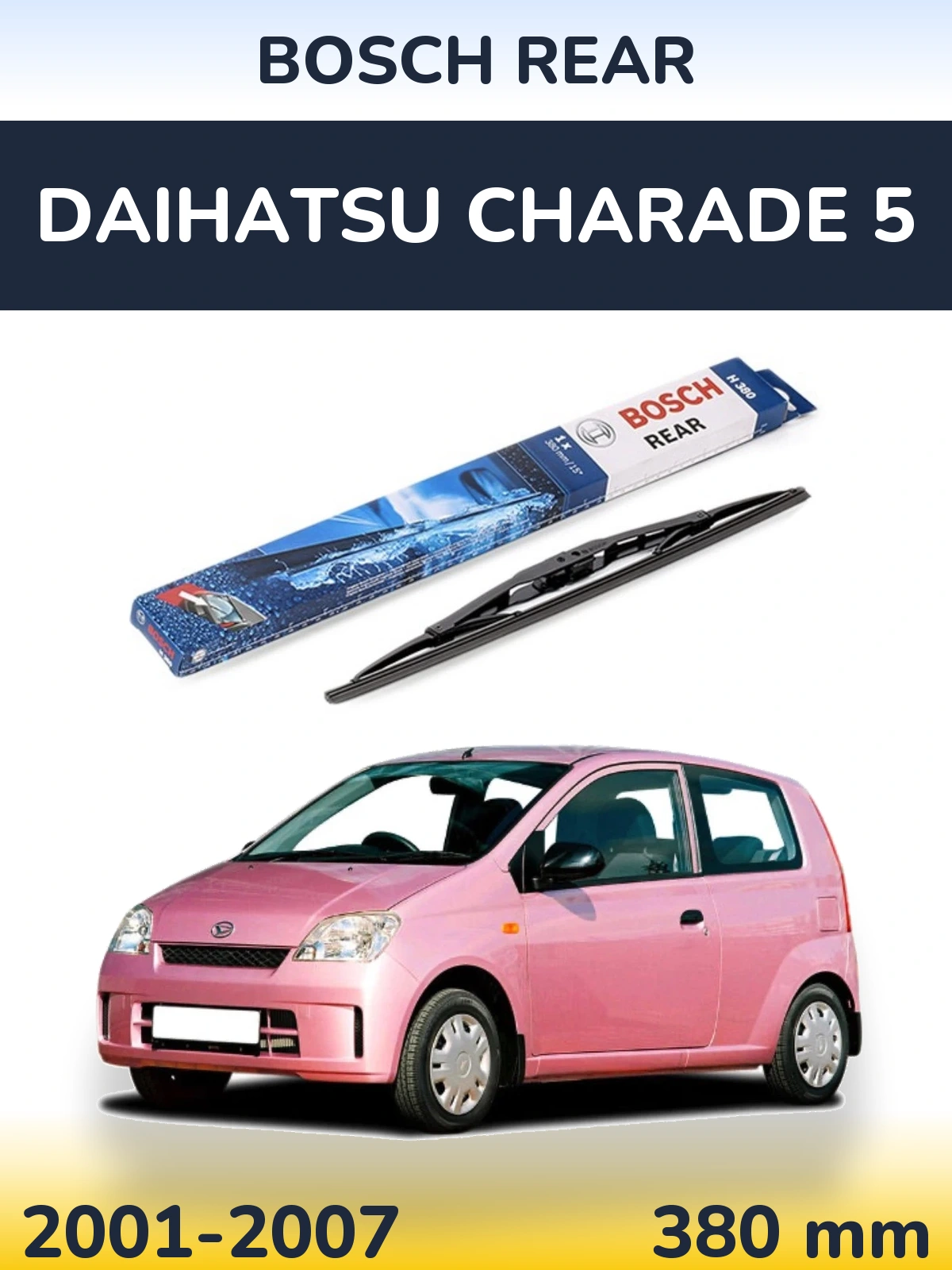 Tylna wycieraczka BOSCH Rear 380 mm do Daihatsu Charade 5 2001-2007
