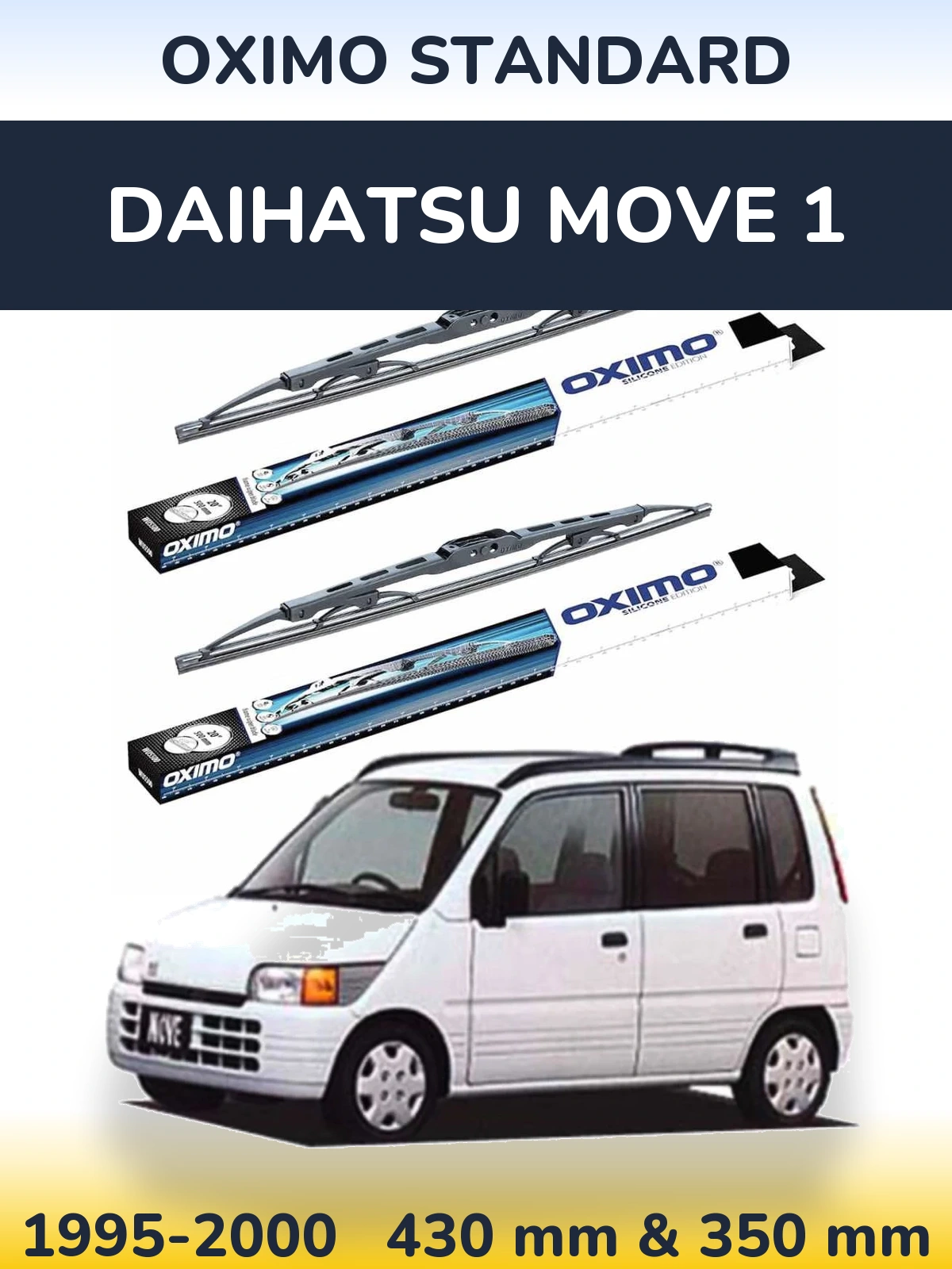 Komplet przednich wycieraczek Oximo Standard 425 & 350 mm do Daihatsu Move 1 1995-2000