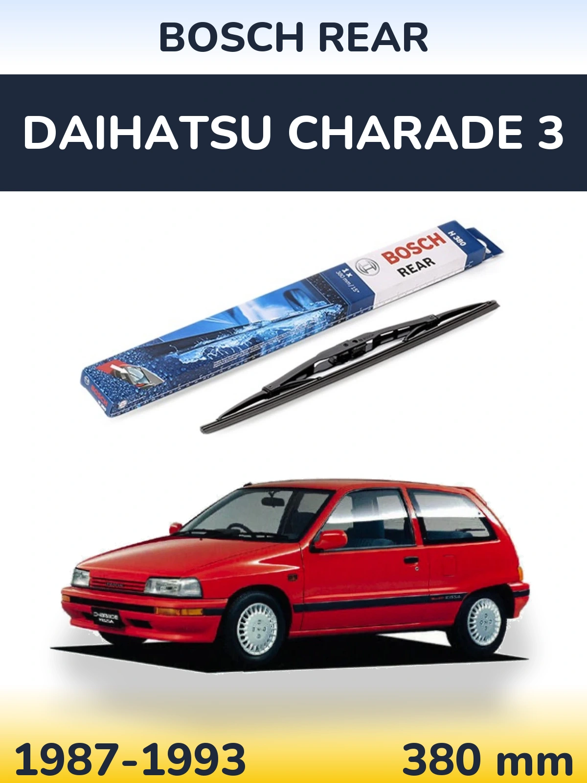 Tylna wycieraczka BOSCH Rear 380 mm do Daihatsu Charade 3 1987-1993