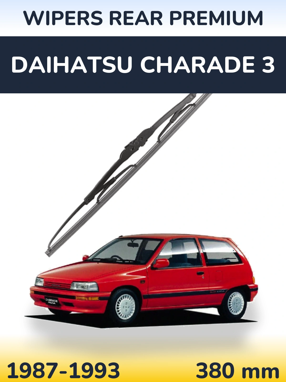 Tylna wycieraczka WIPERS REAR PREMIUM 380 mm do Daihatsu Charade 3 1987-1993