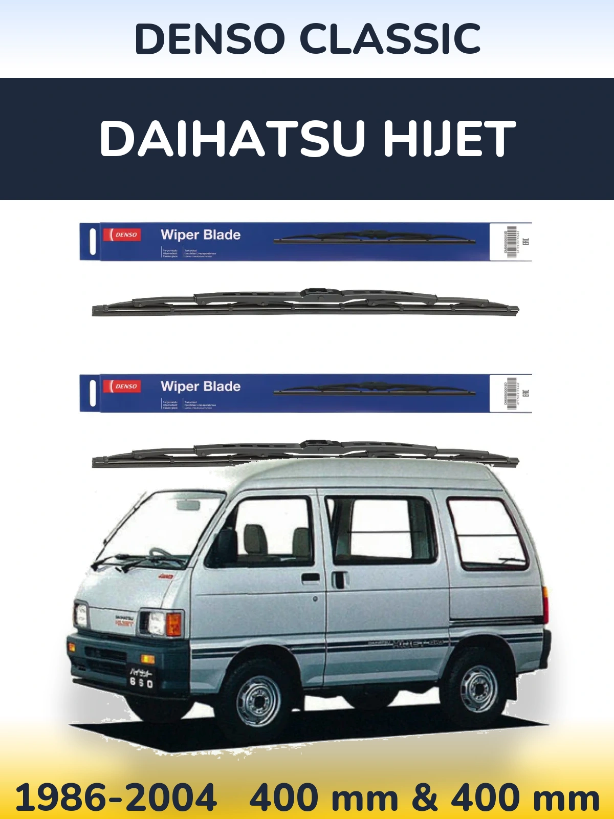 Komplet przednich wycieraczek Denso Classic 400 & 400 mm do Daihatsu HiJet 1986-2004