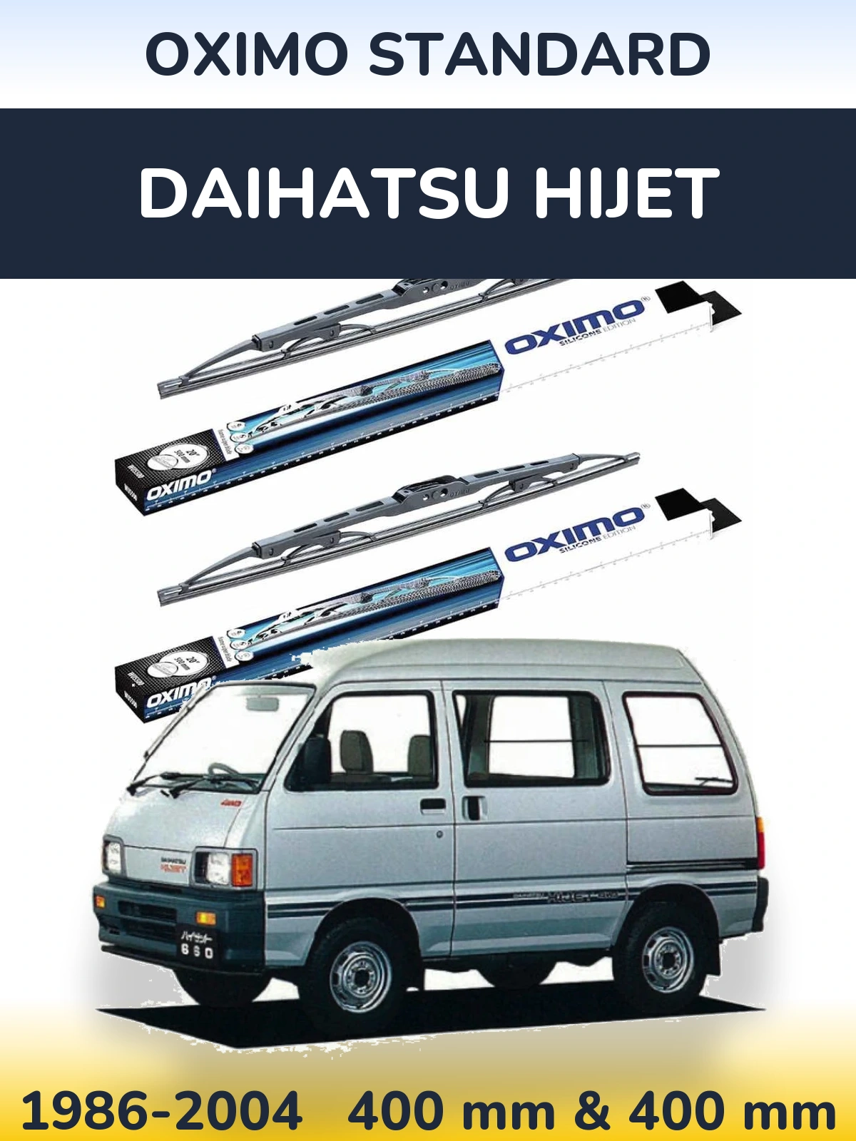 Komplet przednich wycieraczek Oximo Standard 400 & 400 mm do Daihatsu HiJet 1986-2004
