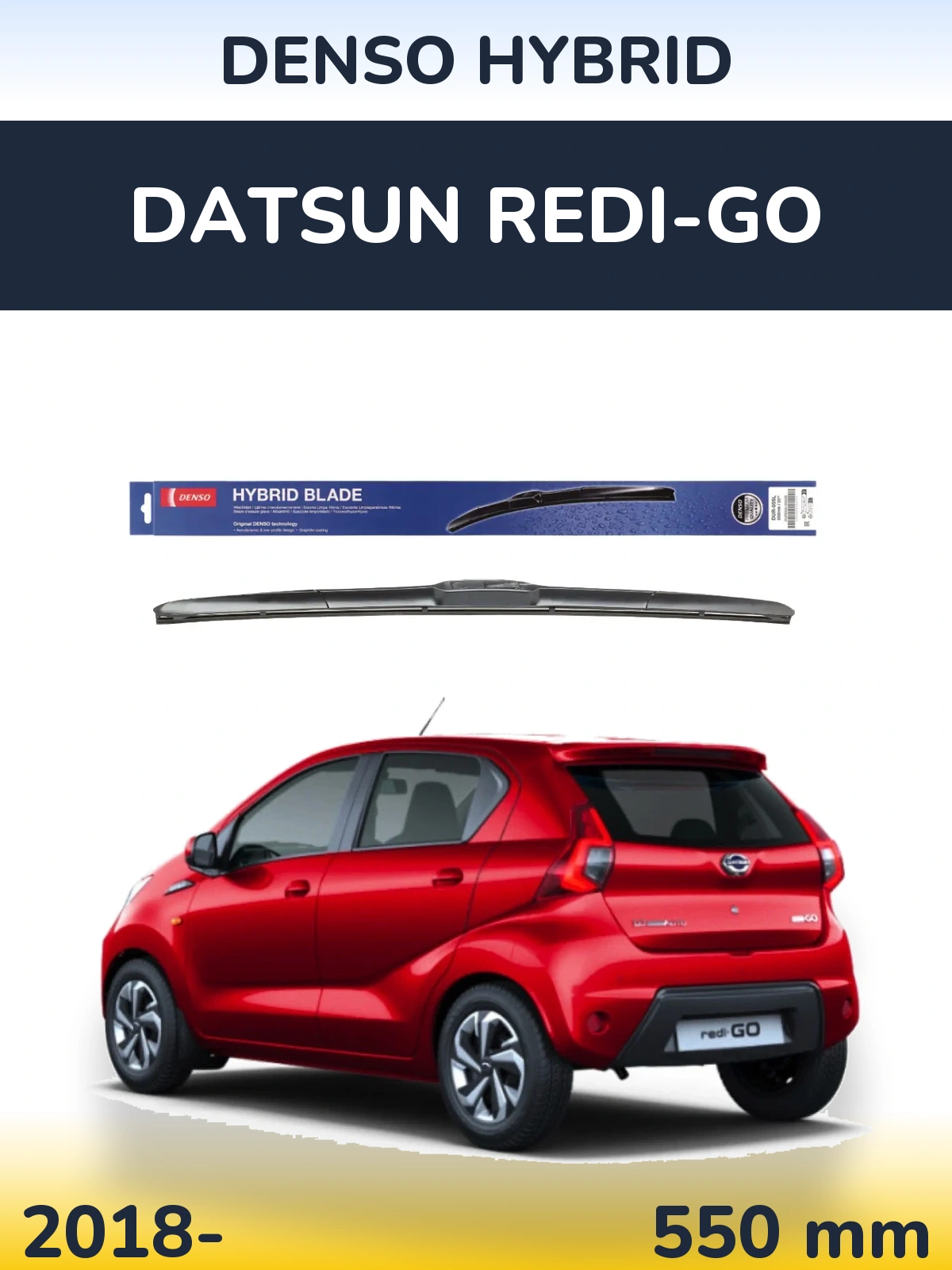 Przednia wycieraczka Denso Hybrid 550 mm do Datsun Redi-Go 2018-2026