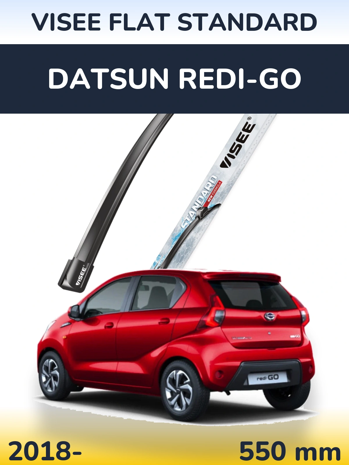 Przednia wycieraczka VISEE FLAT STANDARD 550 mm do Datsun Redi-Go 2018-2026
