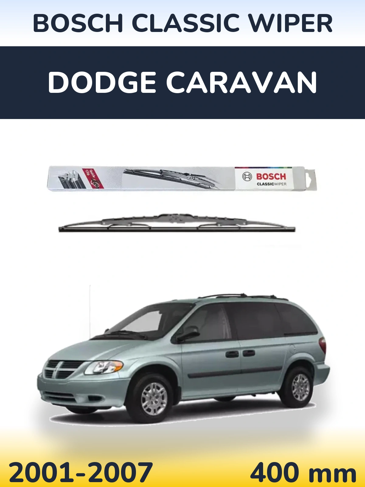 Tylna wycieraczka BOSCH Classic Wiper 400 mm do Dodge Caravan 2001-2007