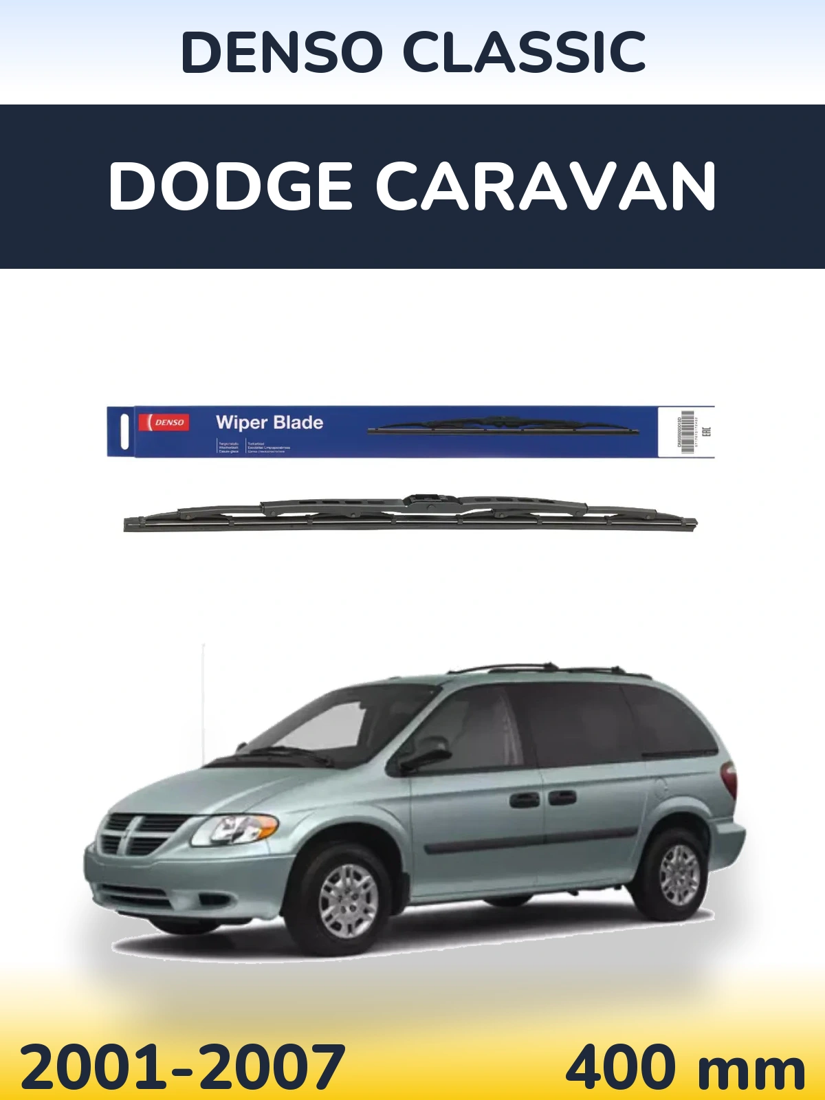 Tylna wycieraczka Denso Classic 400 mm do Dodge Caravan 2001-2007