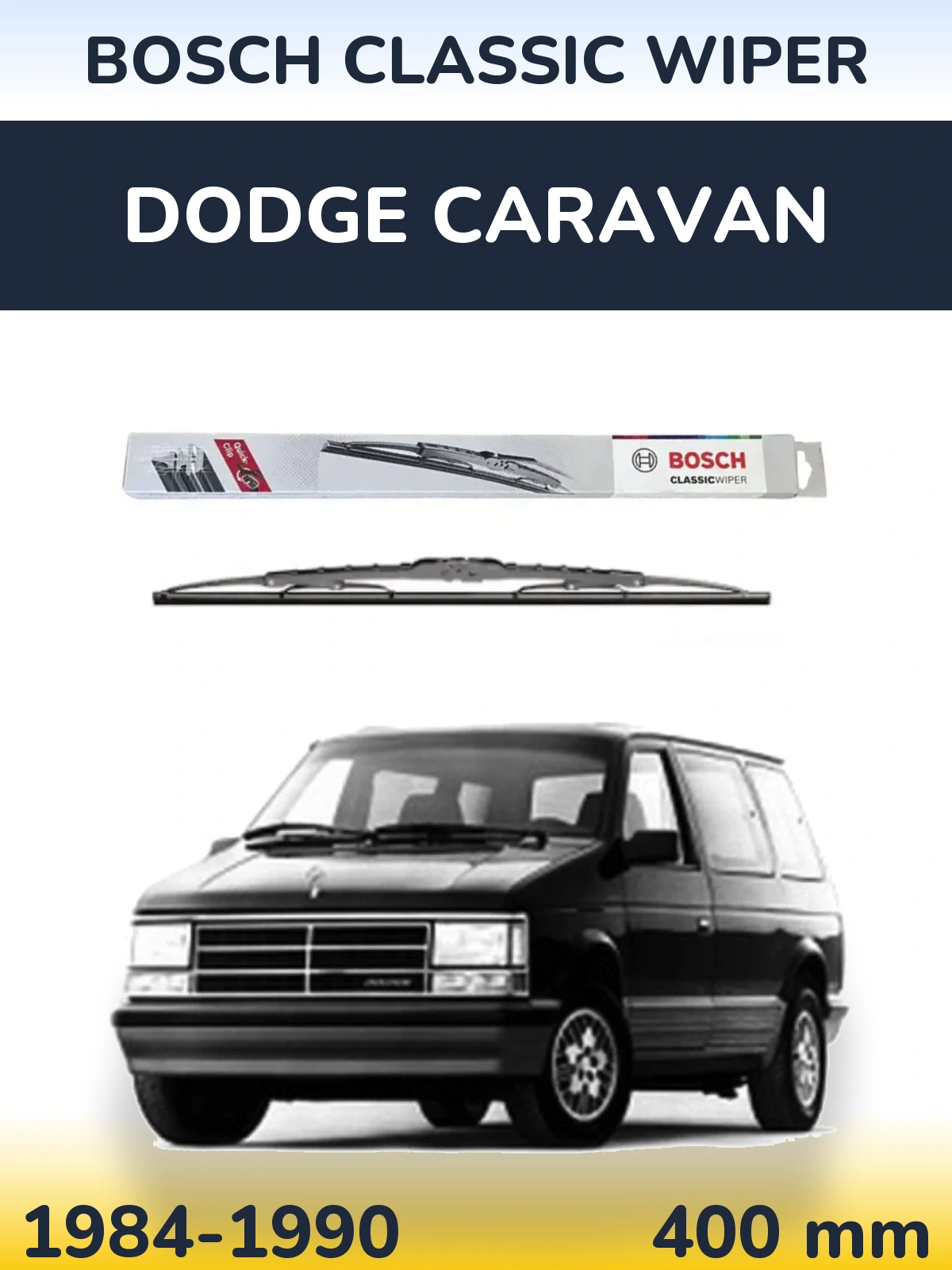 Tylna wycieraczka BOSCH Classic Wiper 400 mm do Dodge Caravan 1984-1990