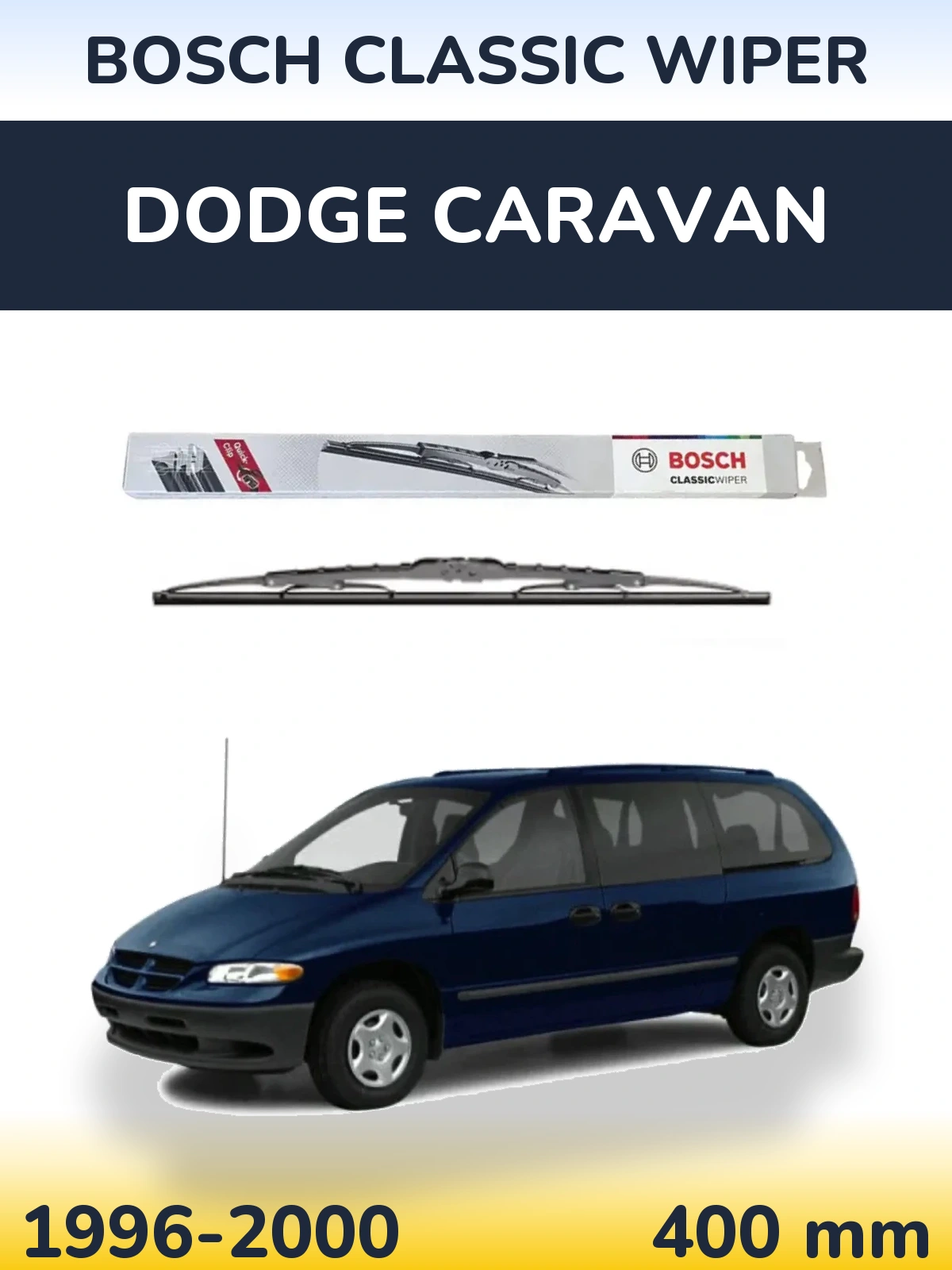 Задний дворник BOSCH Classic Wiper 400 мм для Dodge Caravan 1996-2000