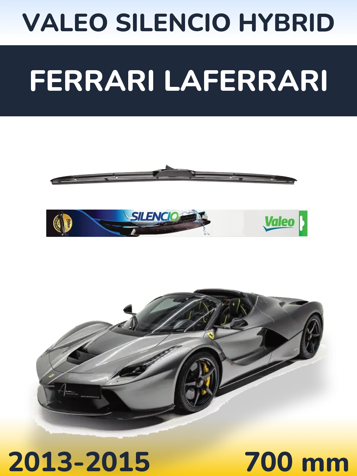 Передний дворник Valeo Silencio Hybrid 700 мм для Ferrari LaFerrari 2013-2015