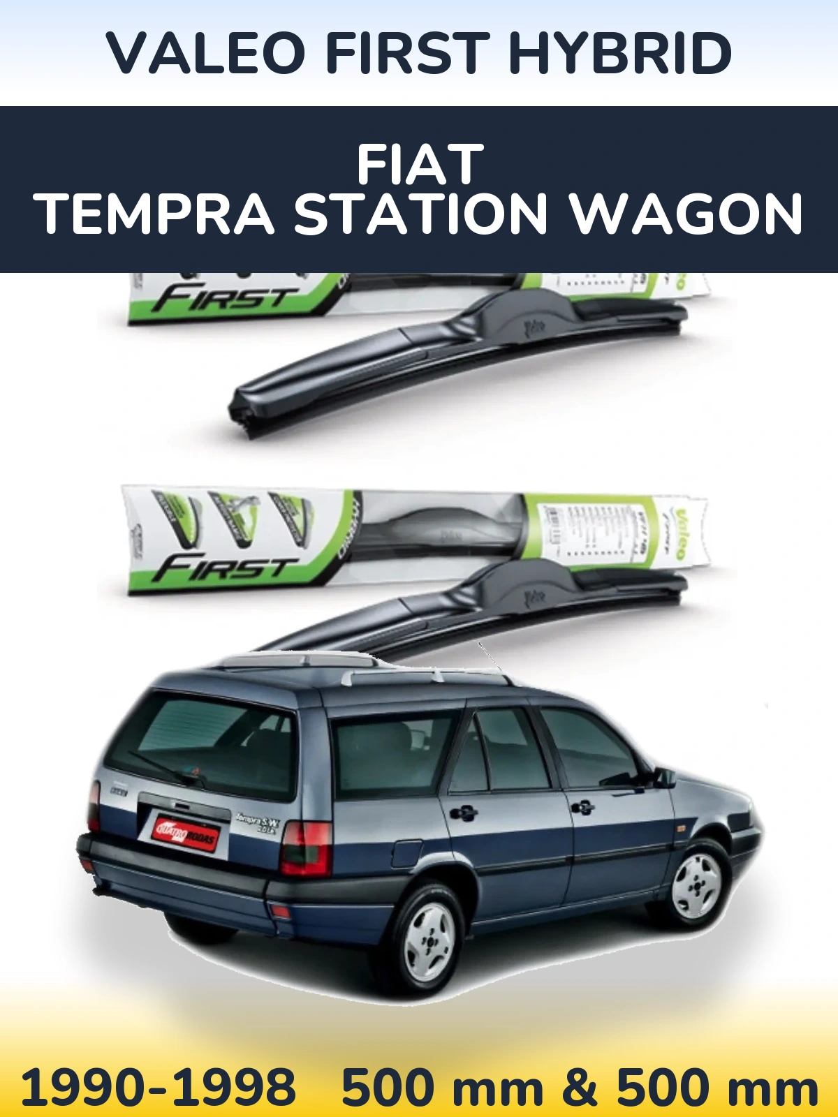Комплект передних дворников Valeo First Hybrid 500 & 500 мм для Fiat Tempra Station Wagon 1990-1998