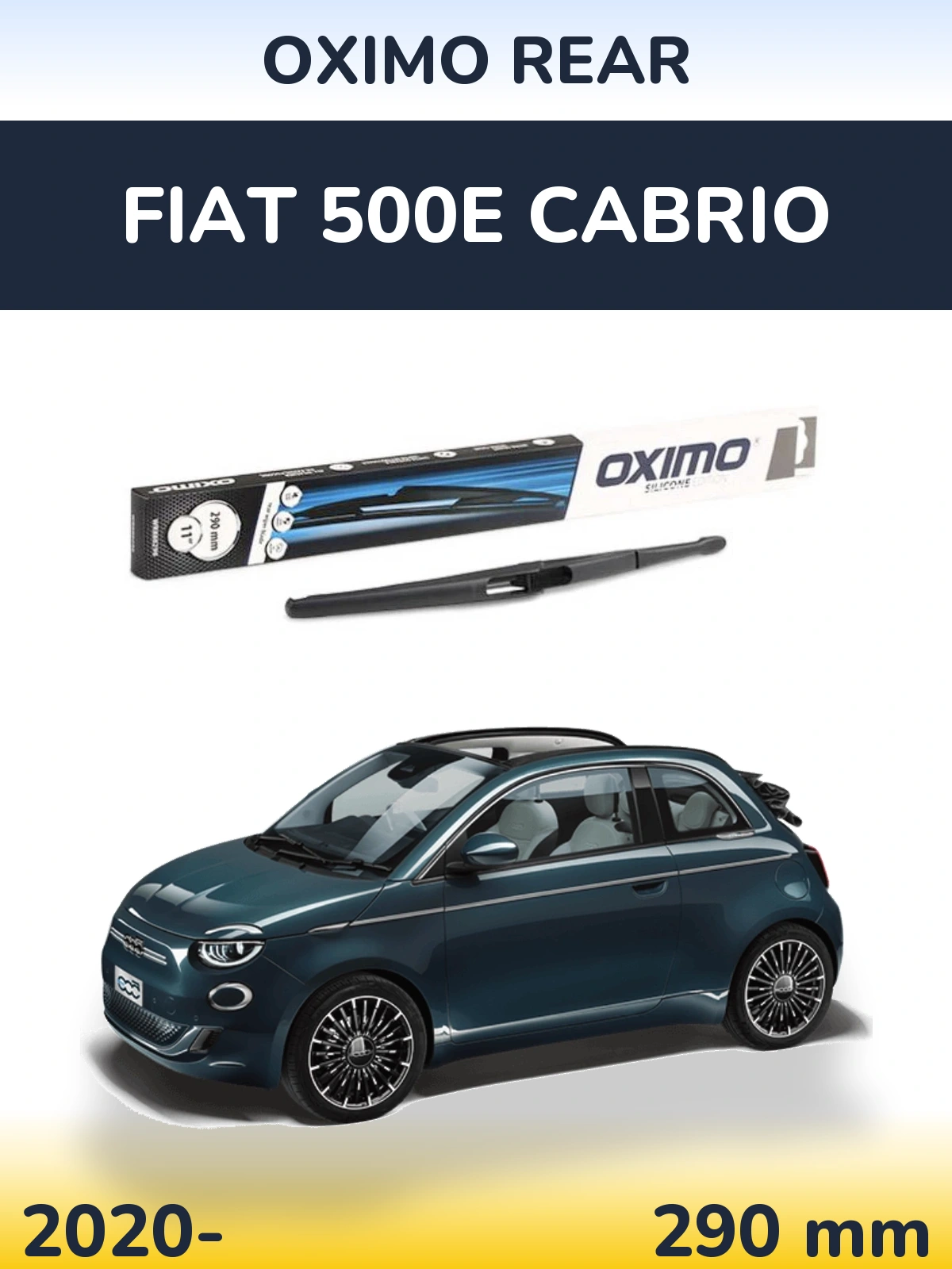 Rear wiper blade Oximo Rear 290 mm for Fiat 500e Cabrio 2020-2026