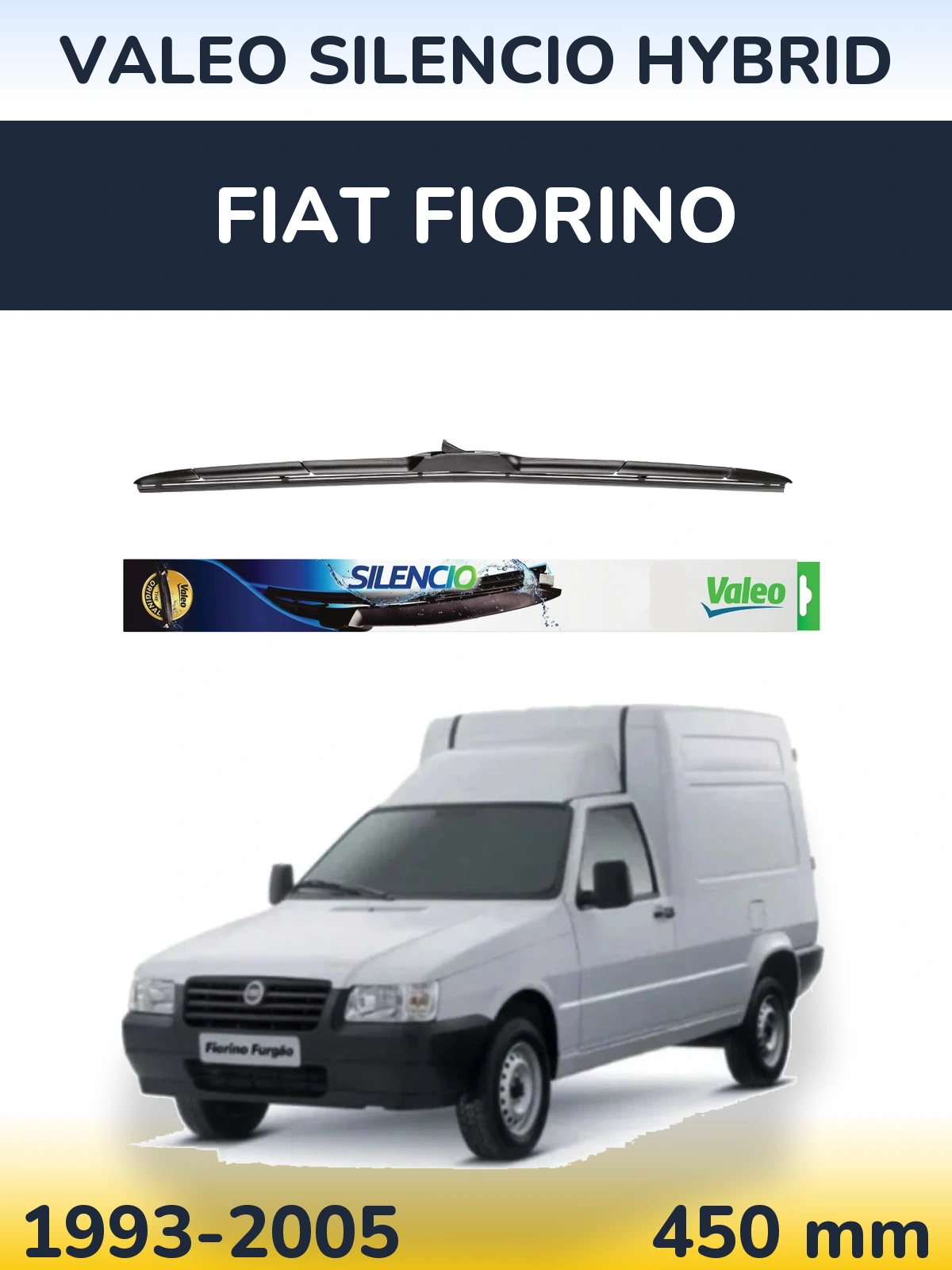 Przednia wycieraczka Valeo Silencio Hybrid 450 mm do Fiat Fiorino 1993-2005