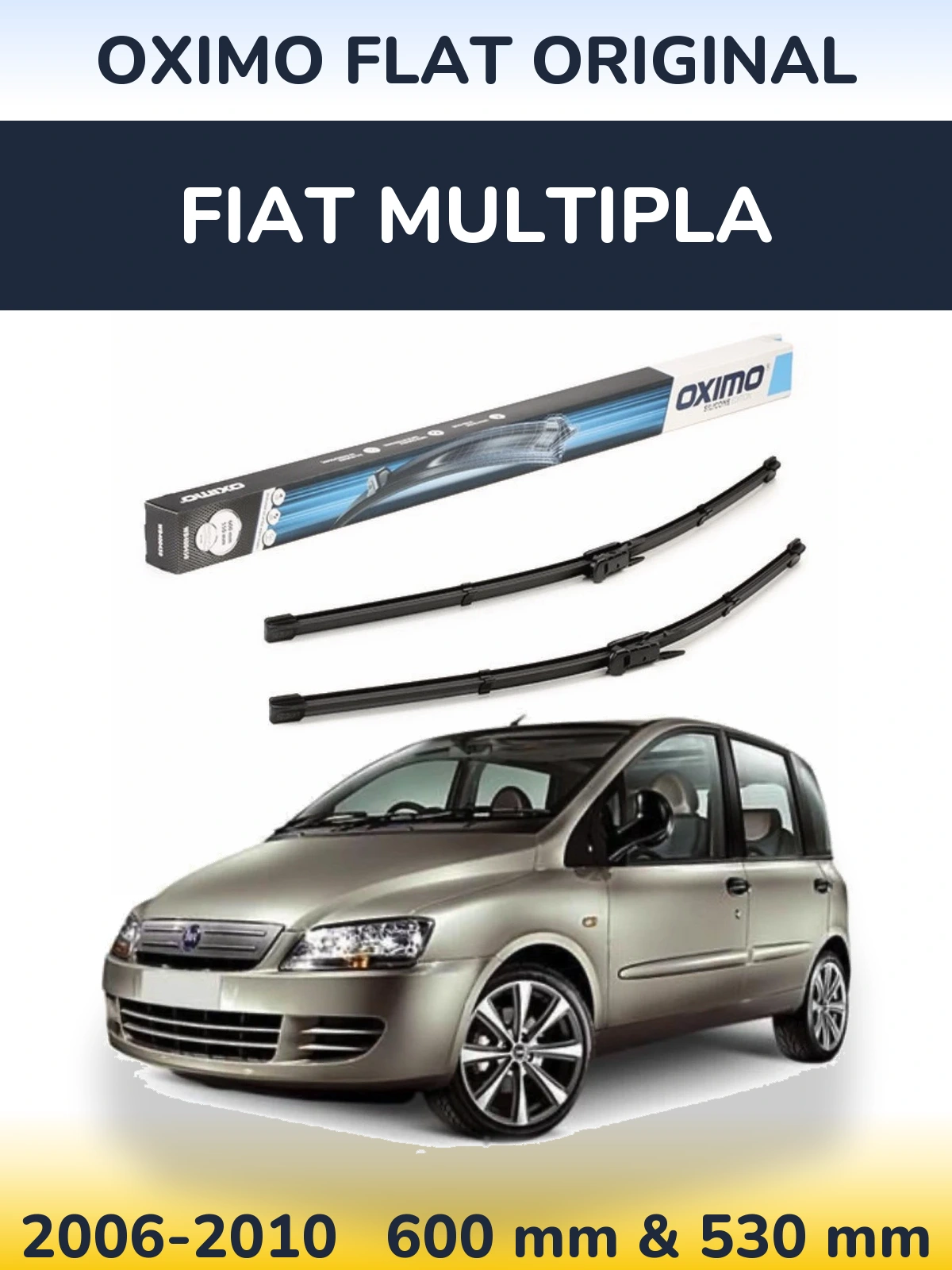 Комплект передних дворников Oximo Flat Original 600 & 550 мм для Fiat Multipla 2006-2010