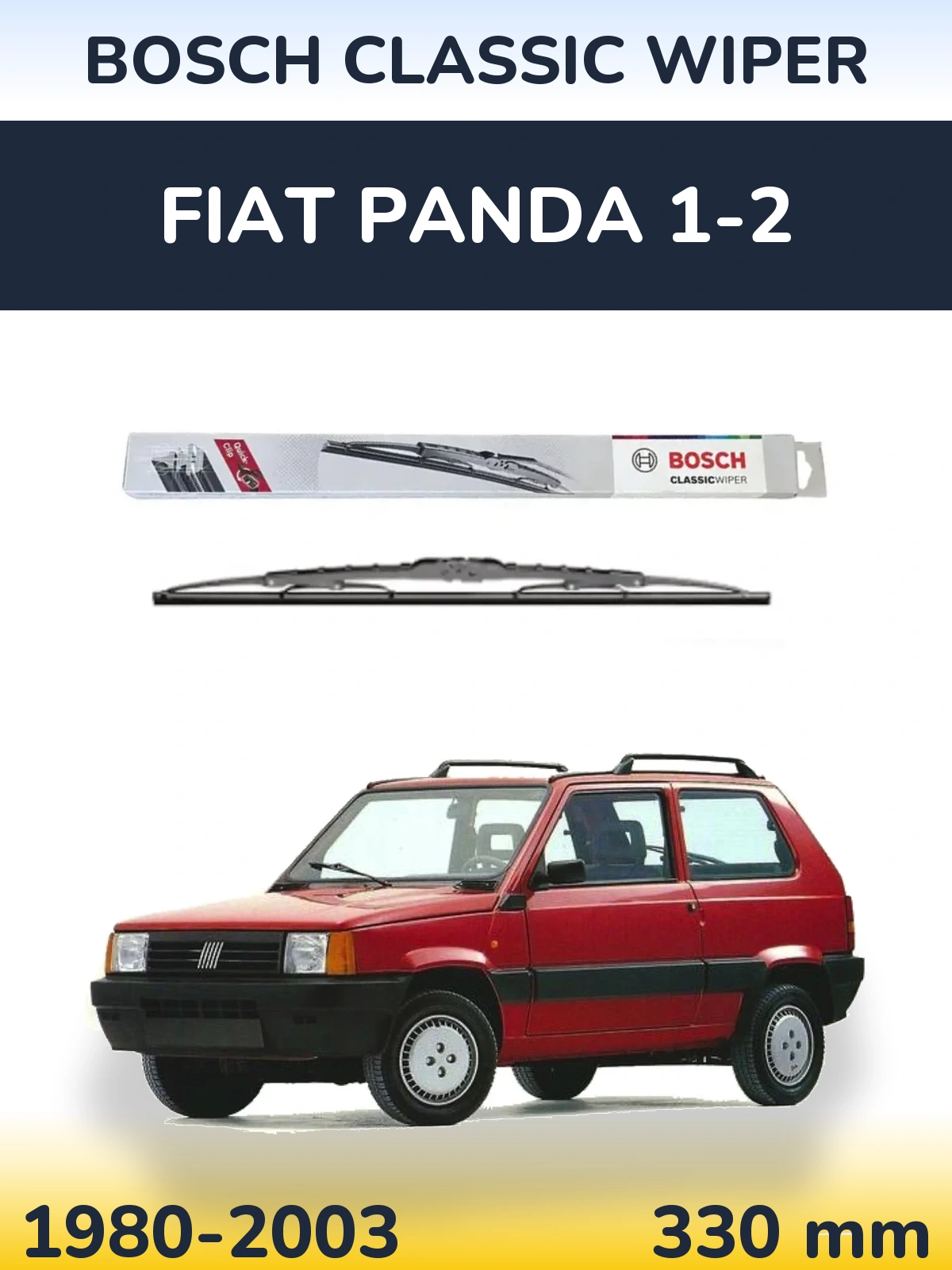 Tylna wycieraczka BOSCH Classic Wiper 340 mm do Fiat Panda 1-2 1980-2003