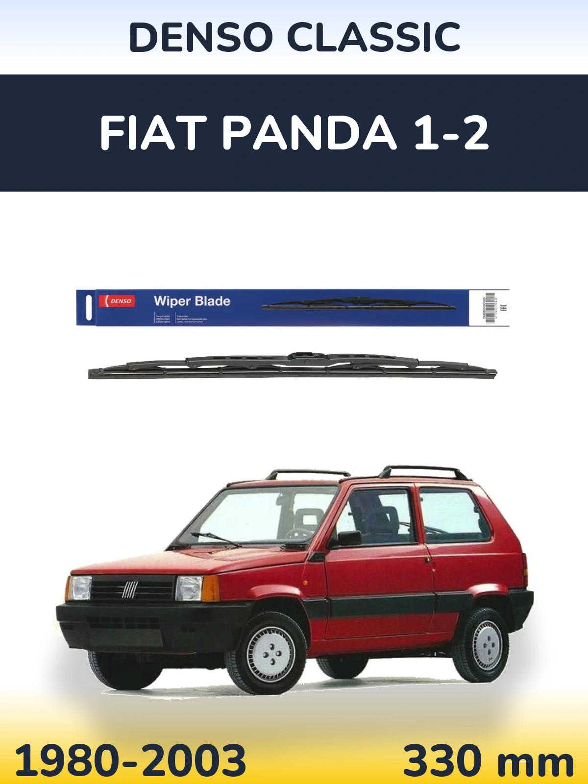 Tylna wycieraczka Denso Classic 330 mm do Fiat Panda 1-2 1980-2003