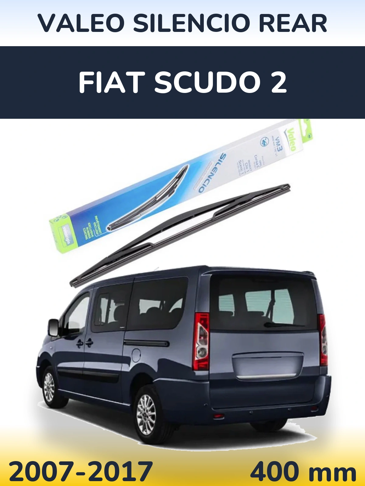 Задний дворник Valeo Silencio Rear 400 мм для Fiat Scudo 2 2007-2017