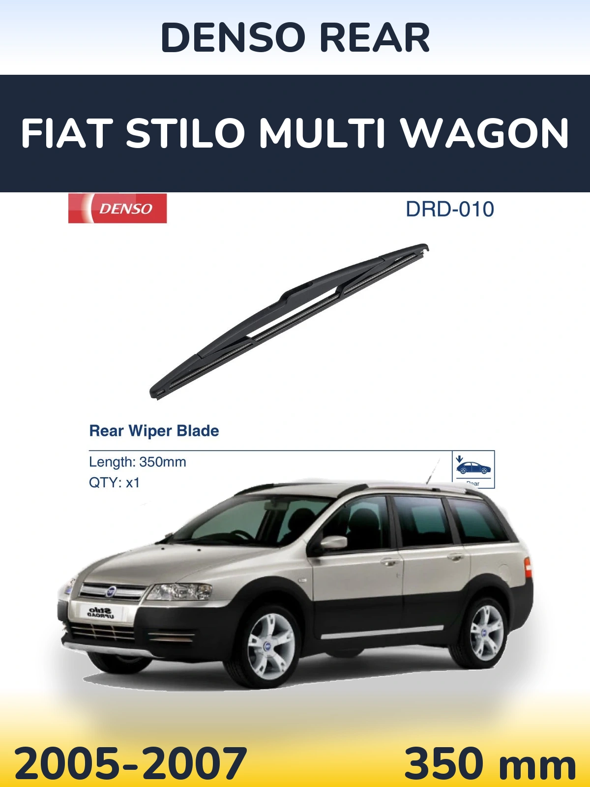 Tylna wycieraczka Denso Rear 350 mm do Fiat Stilo Multi Wagon 2005-2007