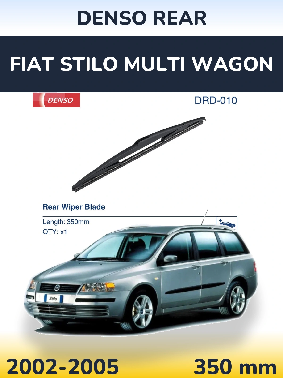 Tylna wycieraczka Denso Rear 350 mm do Fiat Stilo Multi Wagon 2002-2005