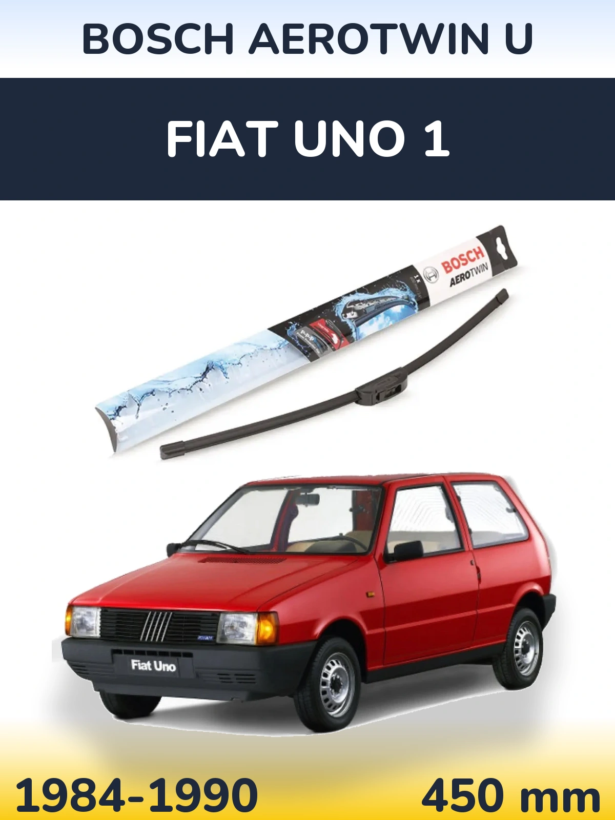 Przednia wycieraczka BOSCH AeroTwin U 450 mm do Fiat Uno 1 1984-1990