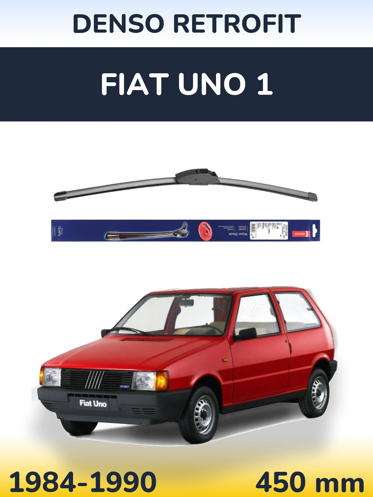Przednia wycieraczka Denso Retrofit 450 mm do Fiat Uno 1 1984-1990