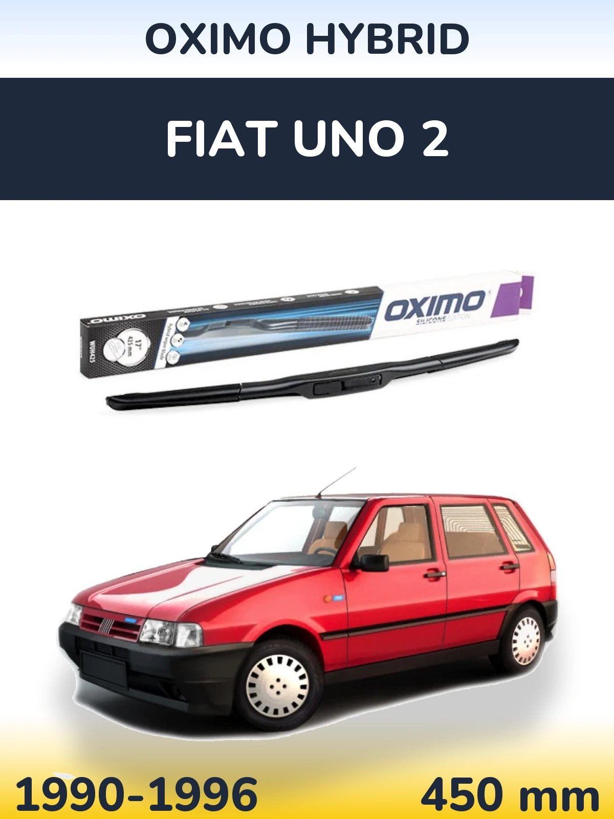 Przednia wycieraczka Oximo Hybrid 450 mm do Fiat Uno 2 1990-1996